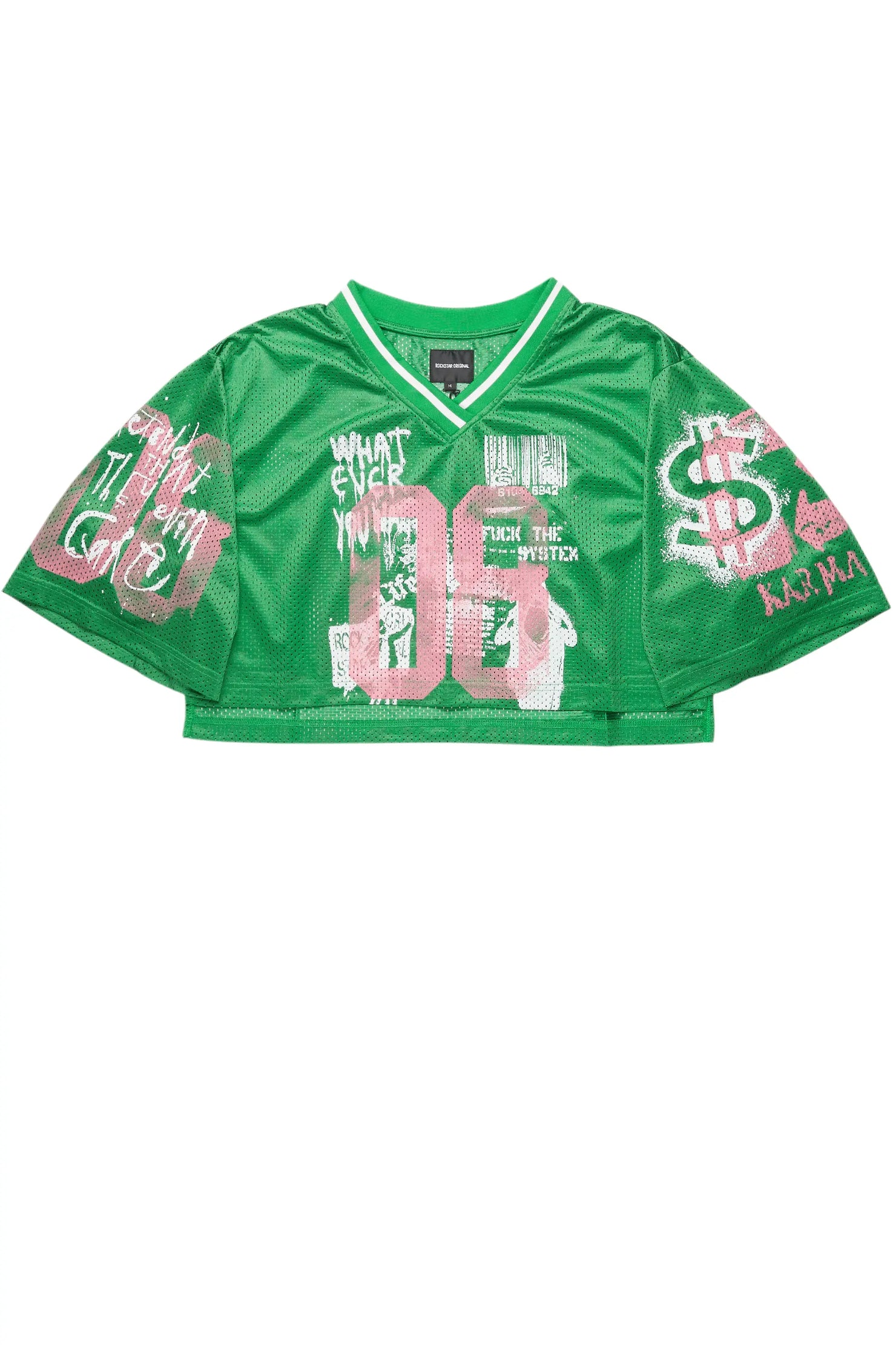 Riana Green Mesh Jersey