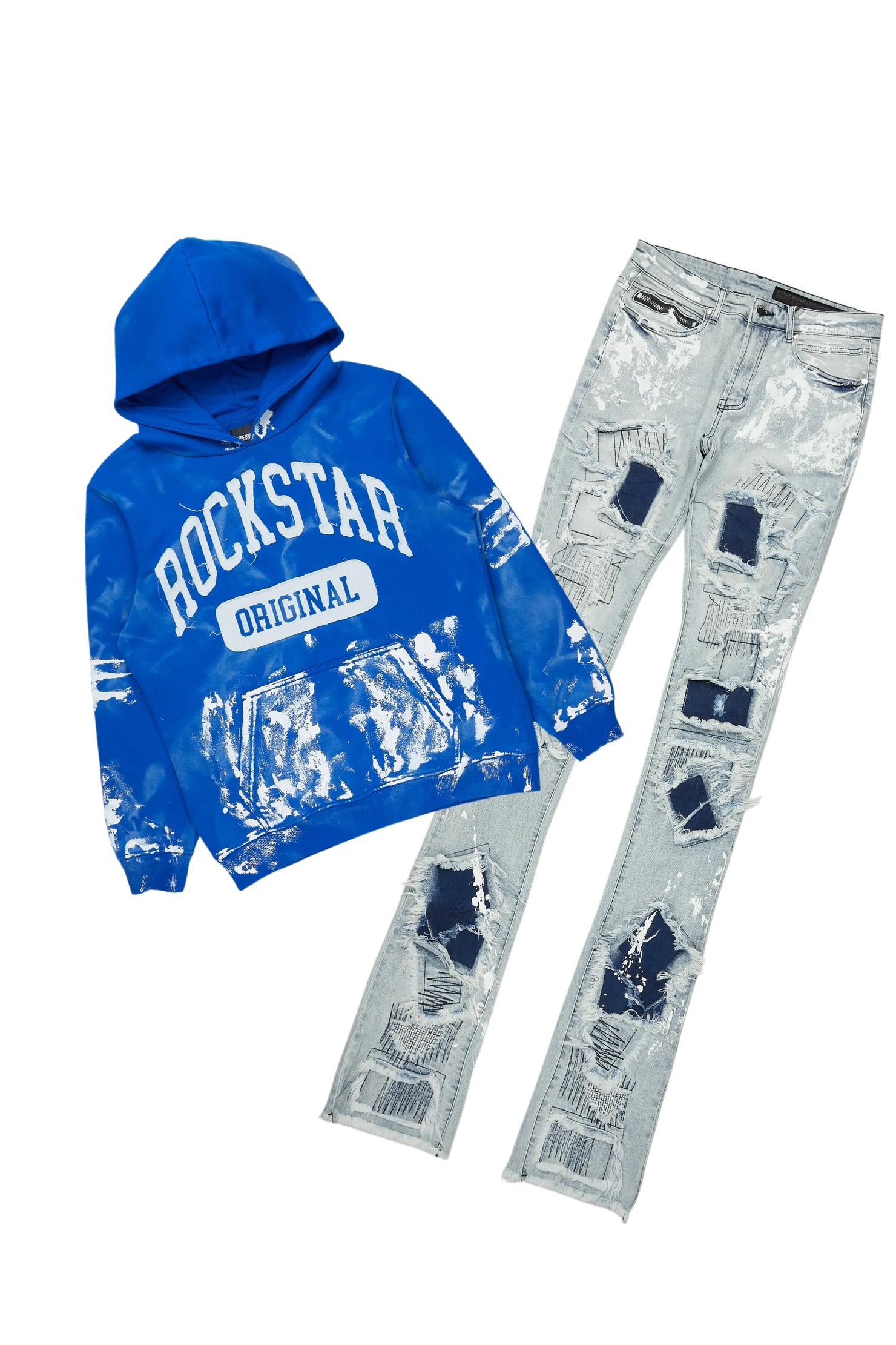 Karlo Royal Hoodie/Super Stacked Flare Jean Bundle