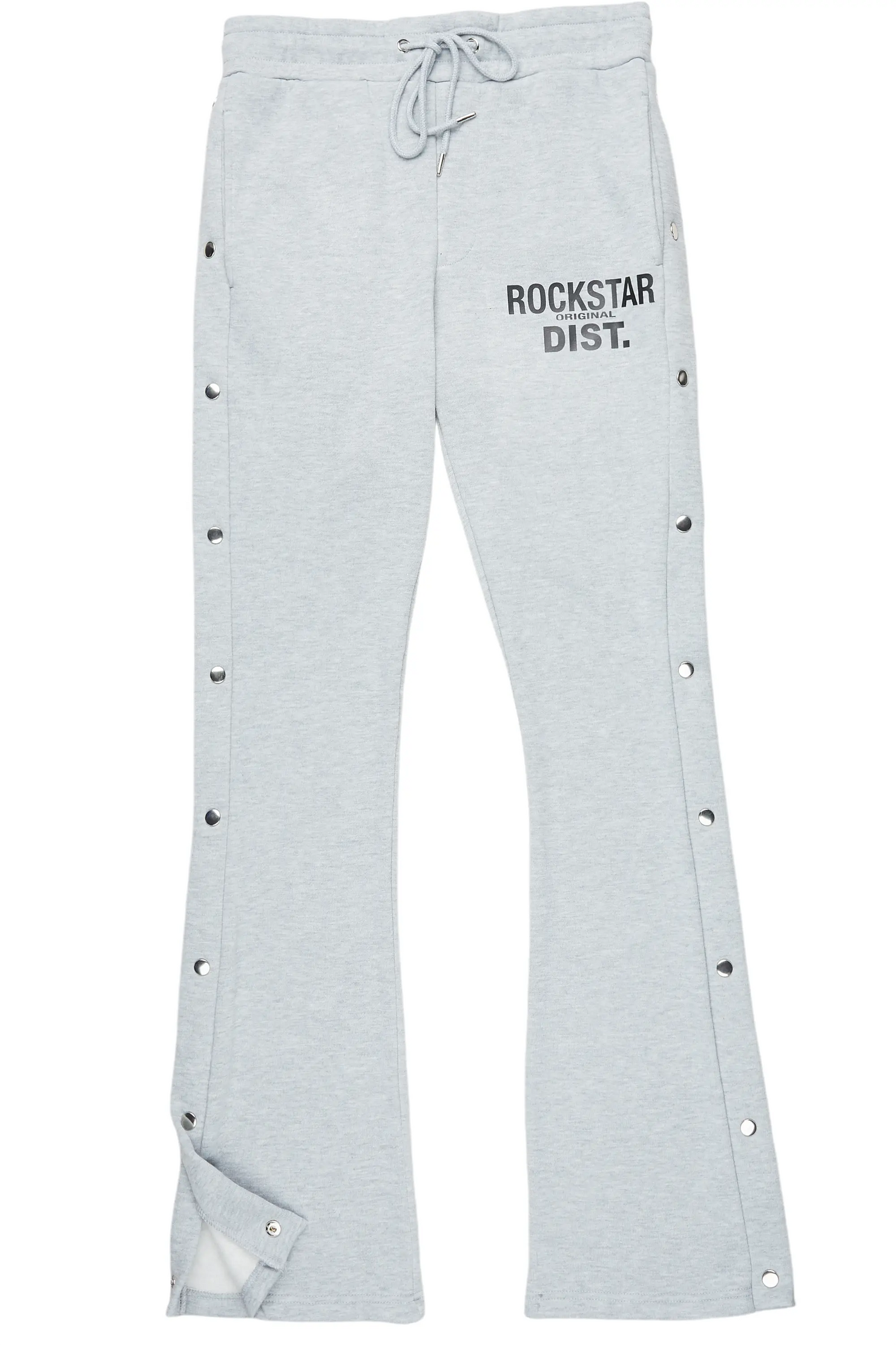 Alpine Heather Grey Baggy Snap Button Pant