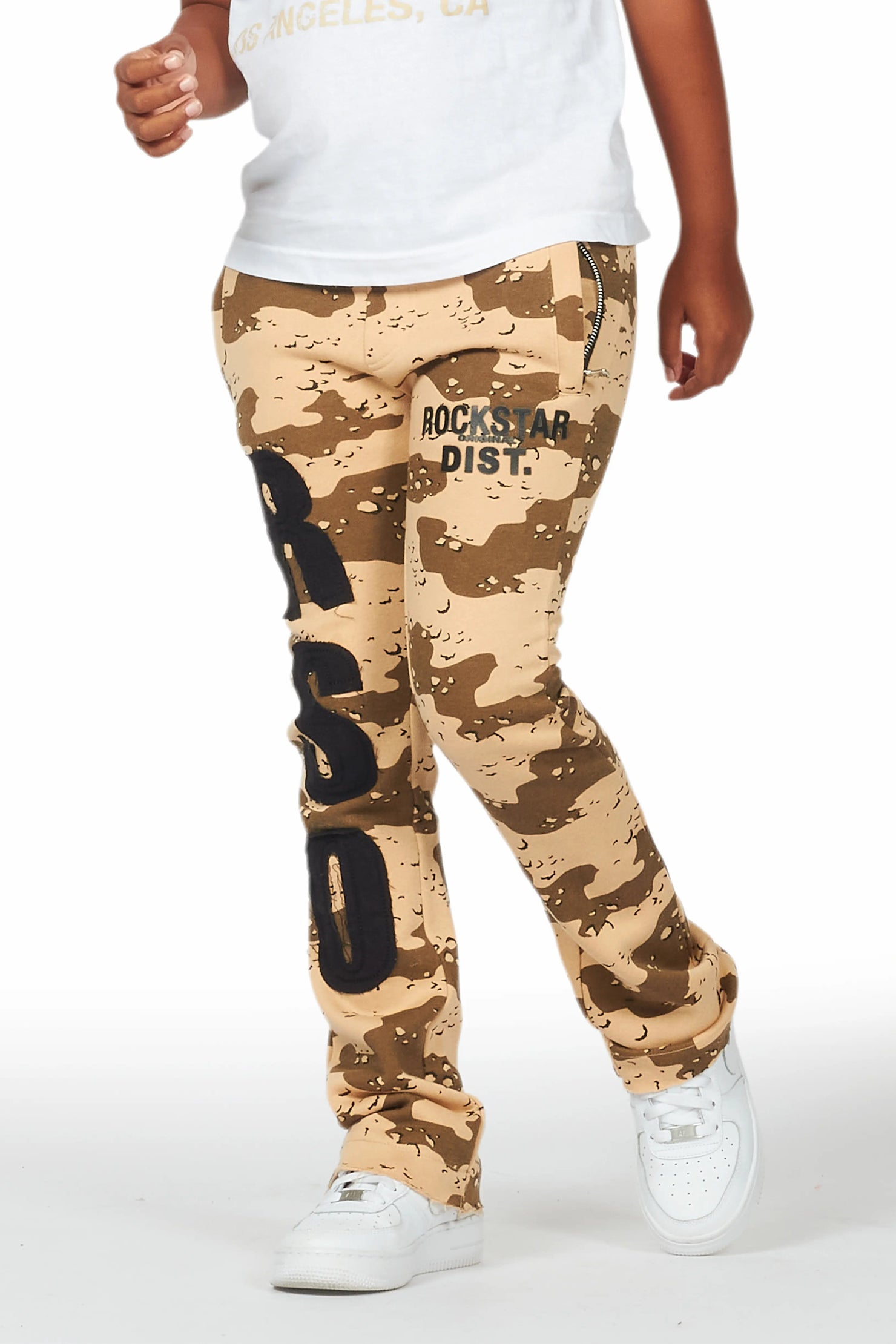 Boys Bansi Desert Camo Stacked Trackpant