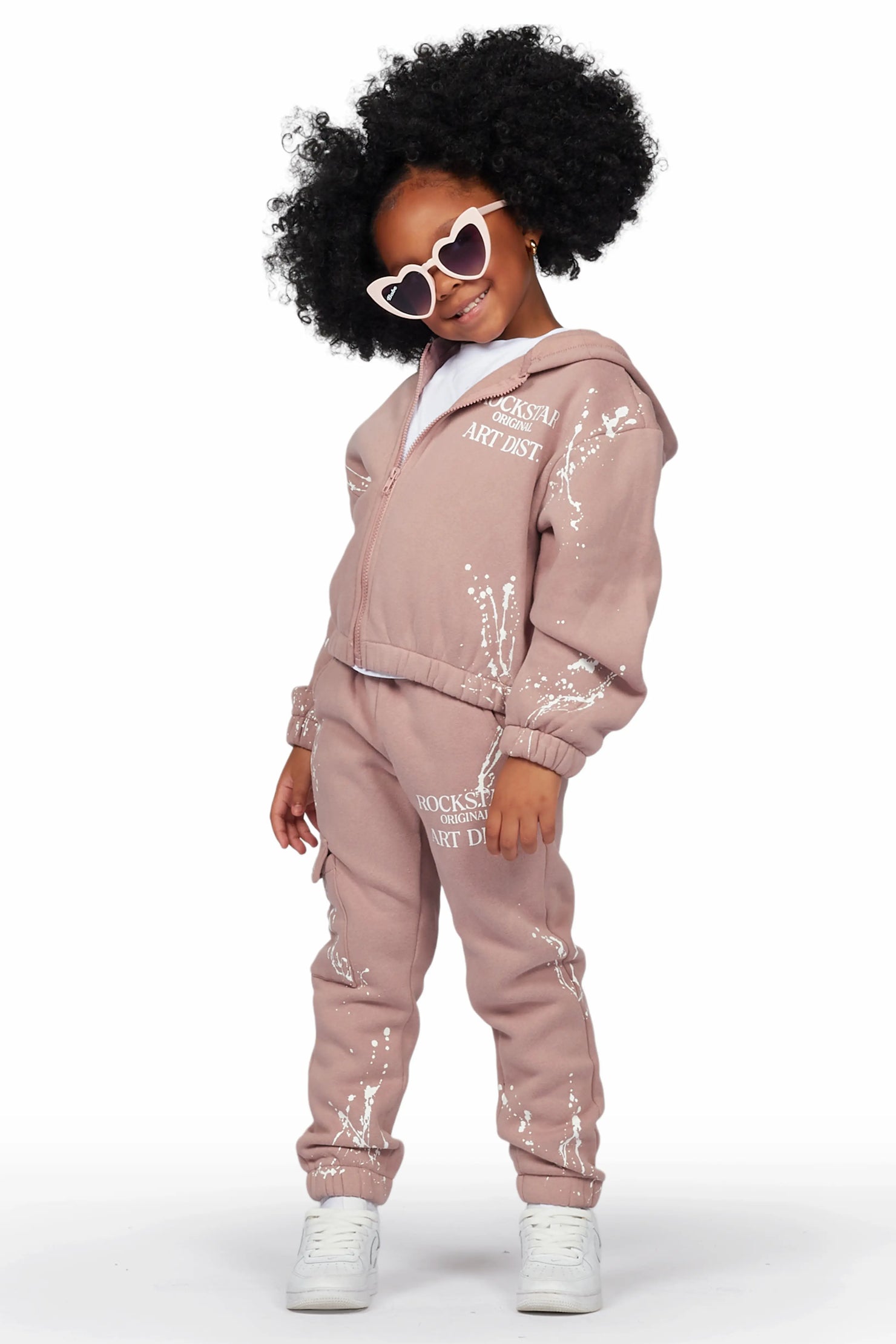 Girls Bass Lilac  Zip Up Hoodie Pant Set