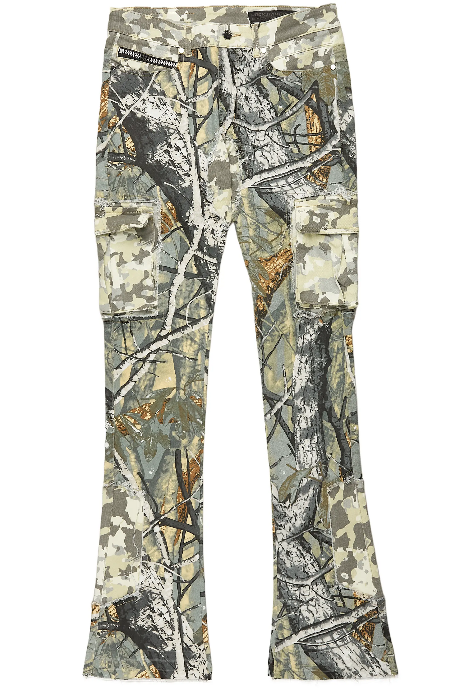 Ofra Tree Camo Stacked Flare Jean