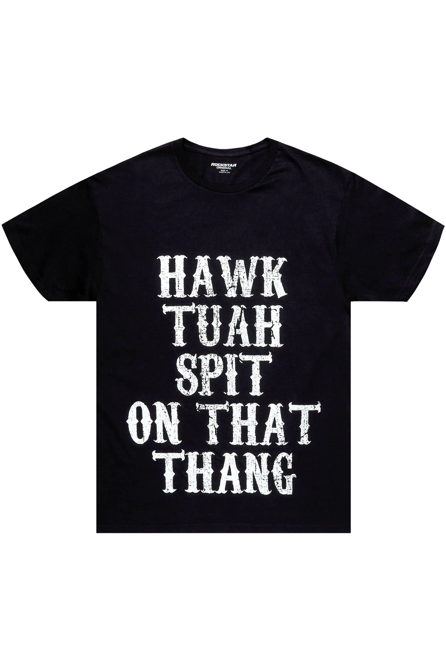 Hawk Tuah Black/White Graphic T-Shirt