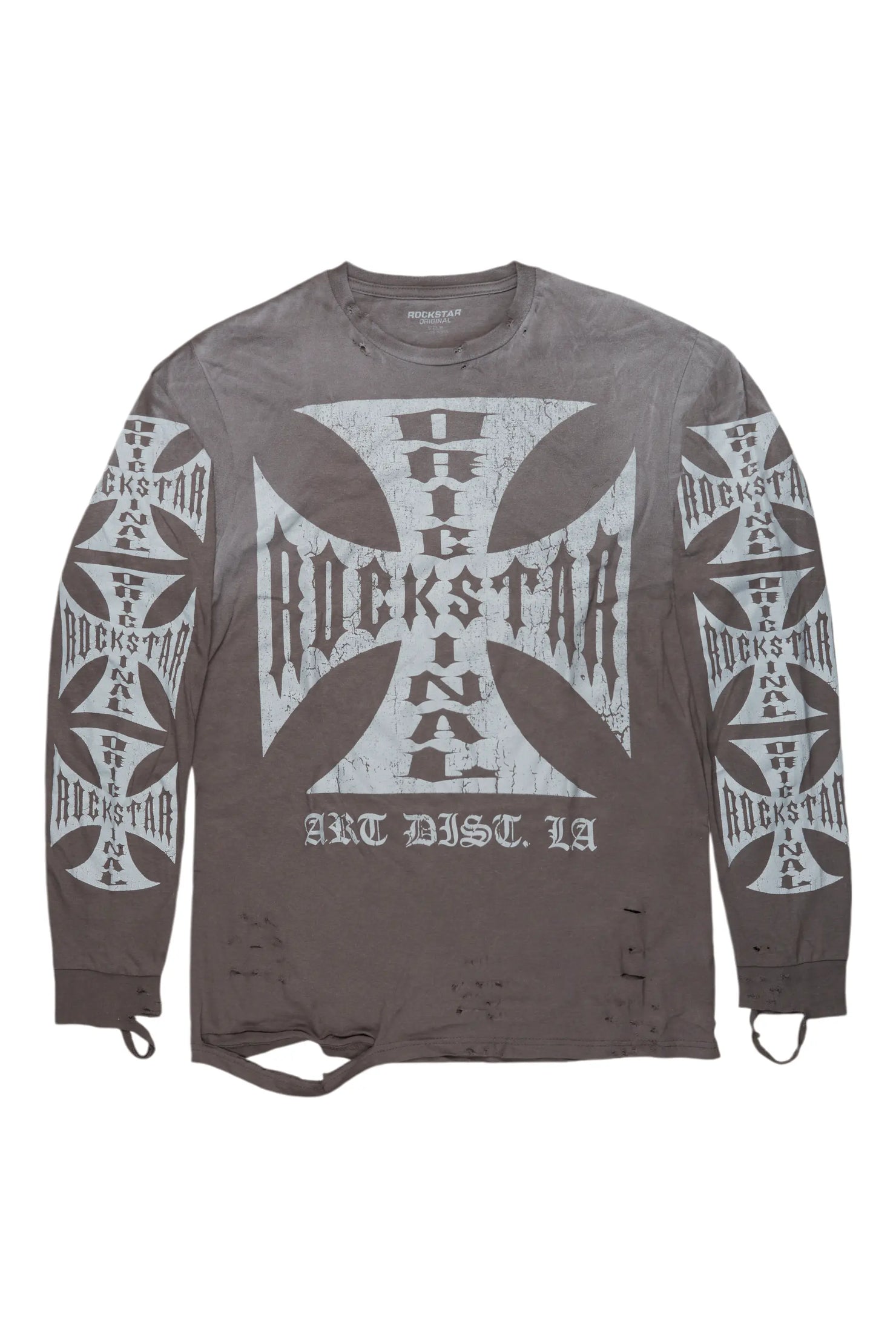 Udell Charcoal Long Sleeve Graphic T-Shirt