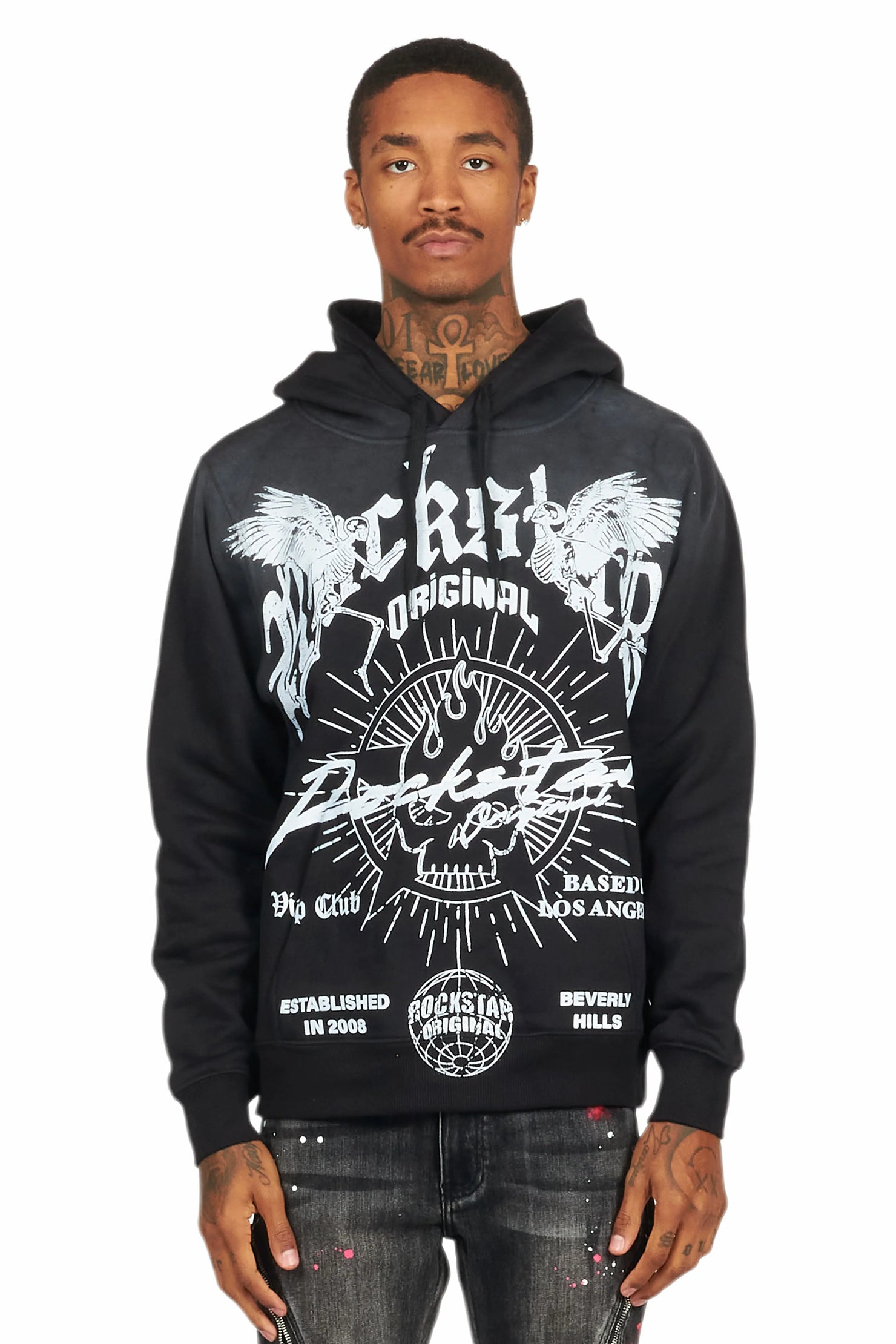 Tally Black Graphic Hoodie