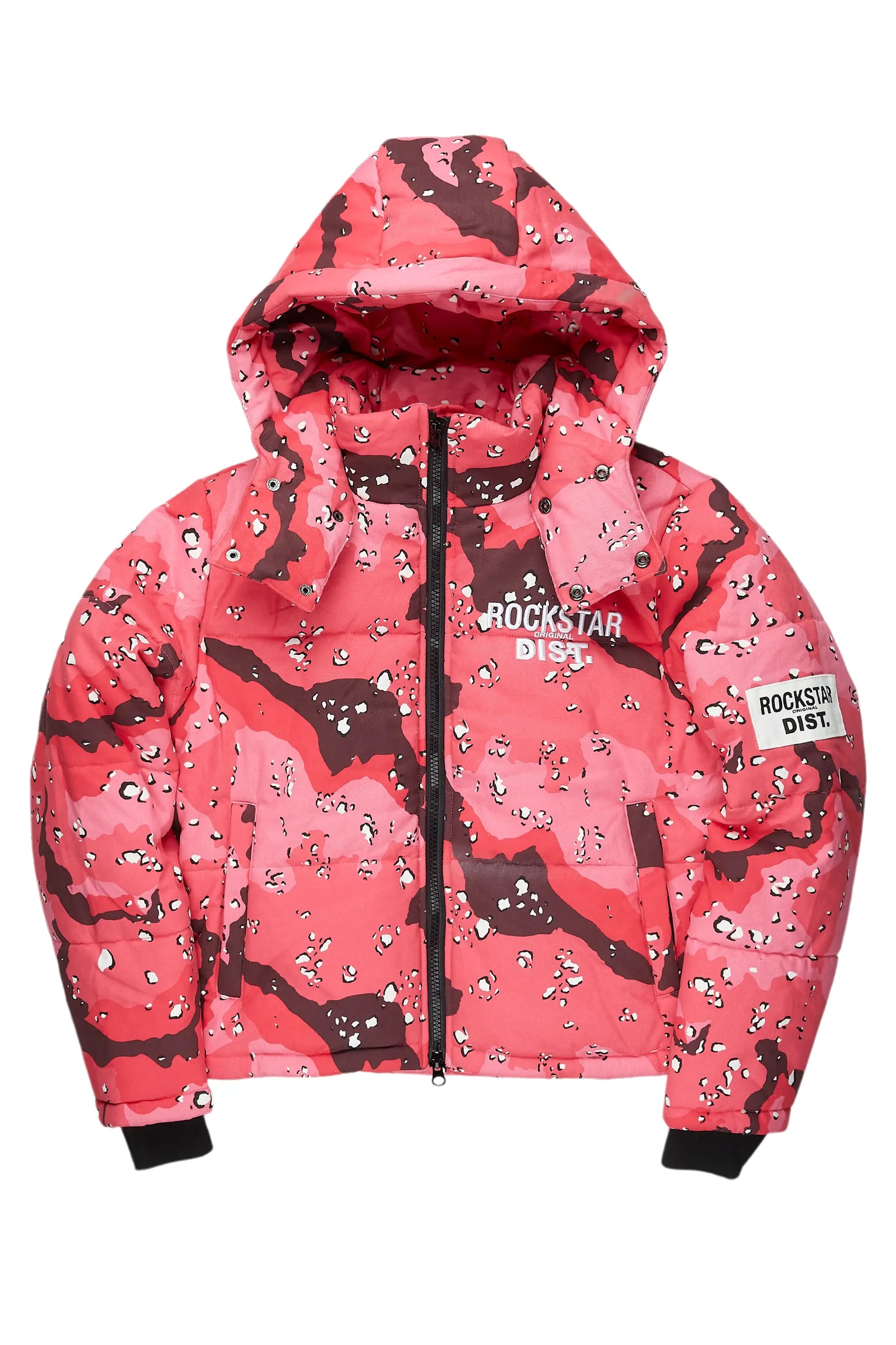 Porchea Pink Camo Puffer Jacket