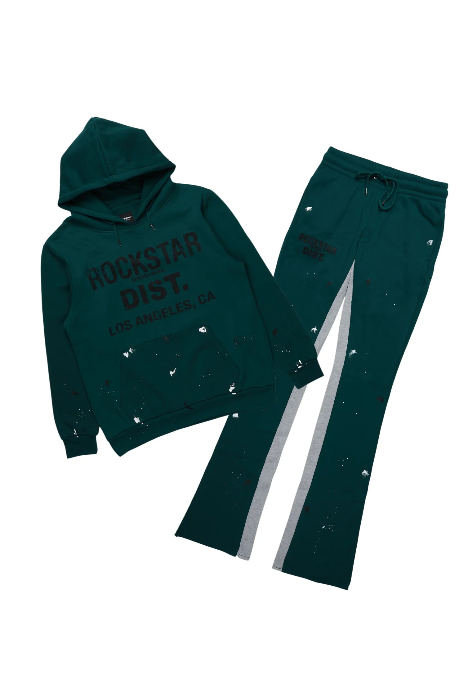 Scottie Green/Black Hoodie/Baggy Track Pant Set