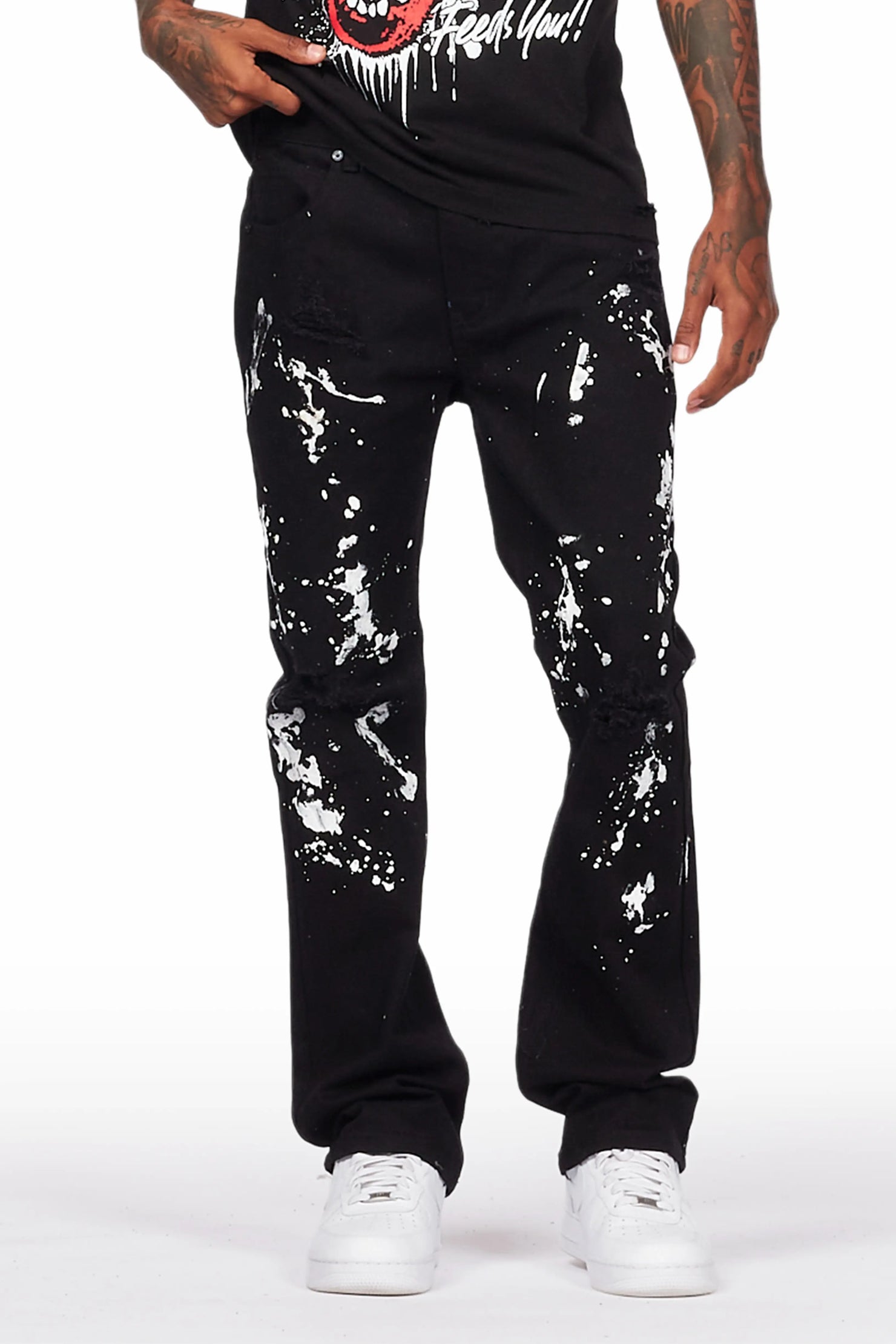 Salus Black Bootcut Painter Jean