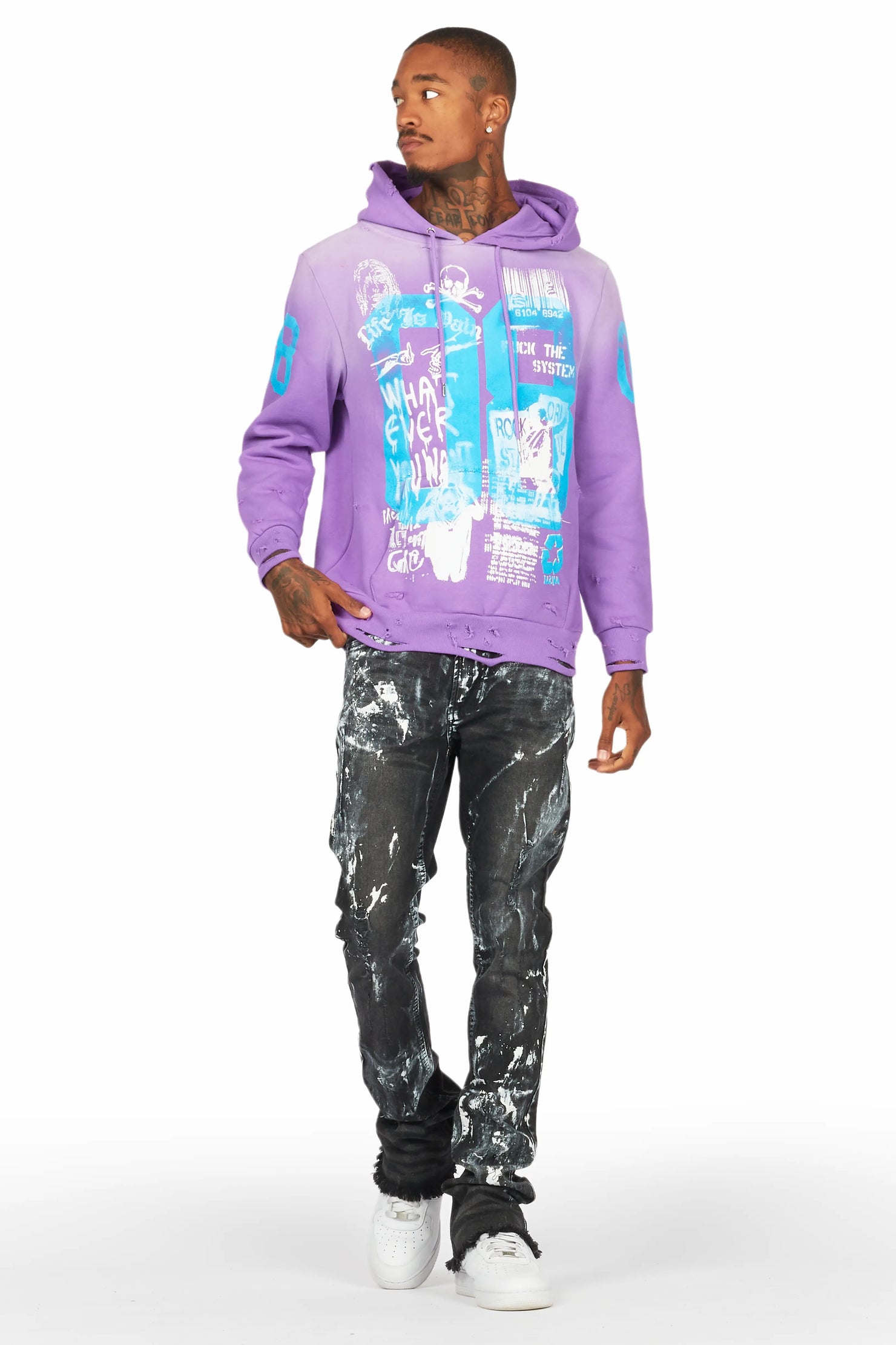 Grill Purple Graphic Hoodie