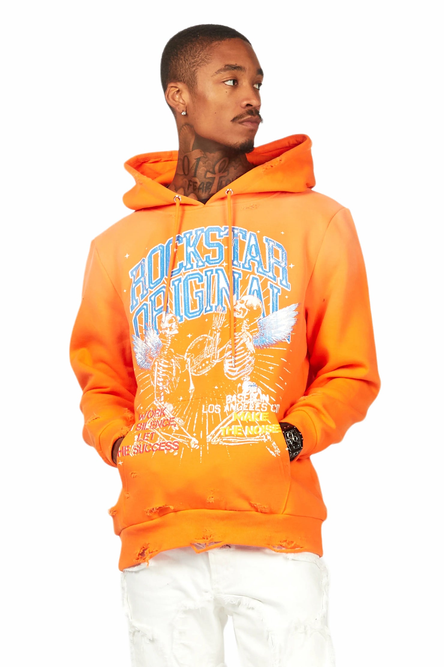 Chloe Orange Graphic Hoodie