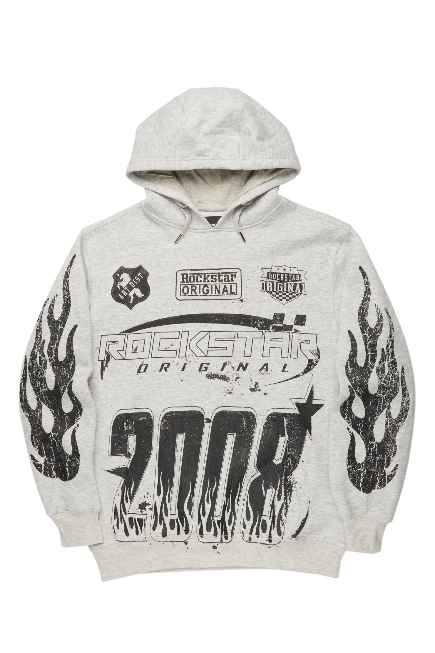 Amos Heather Grey Graphic Hoodie