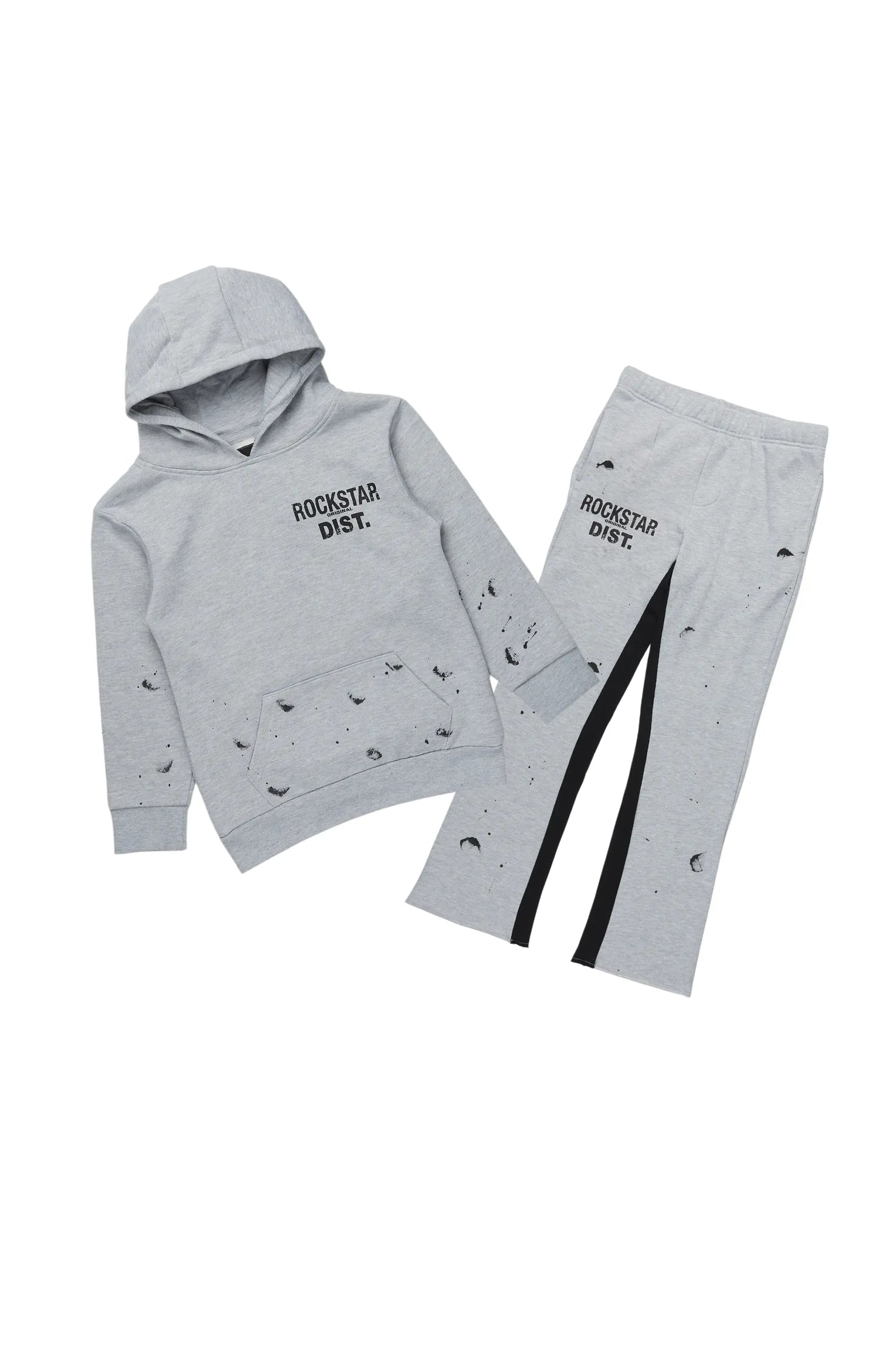 Boys Raffer Heather Grey Baggy Fit Pant Set