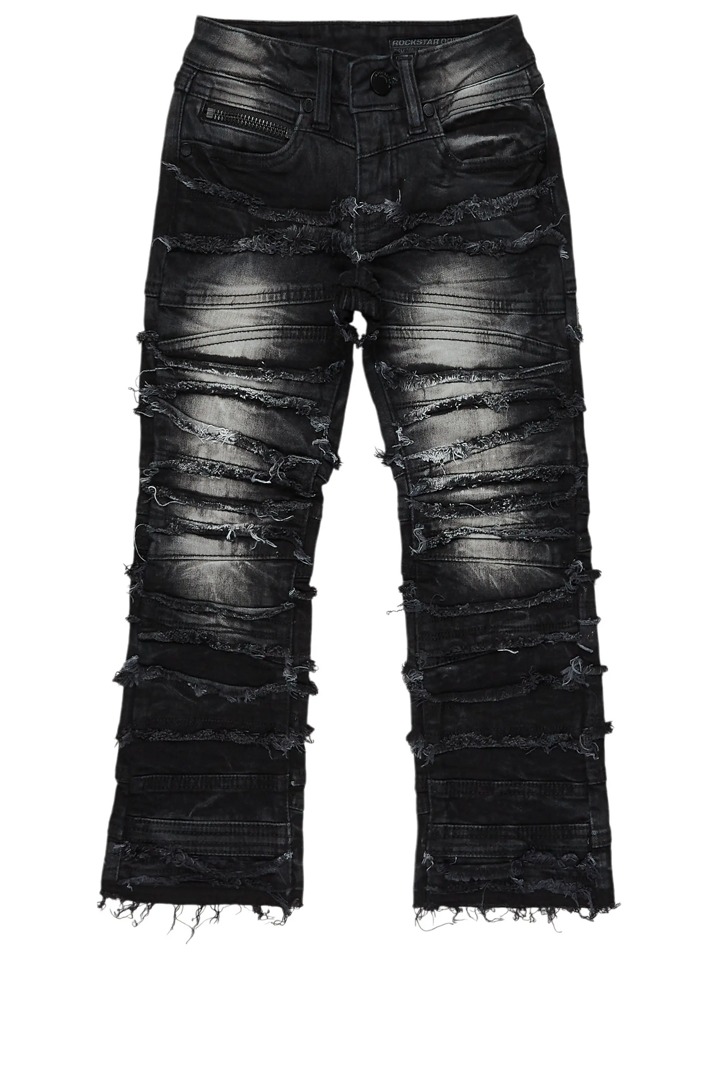 Boys Franko Black Stack Flare Jean