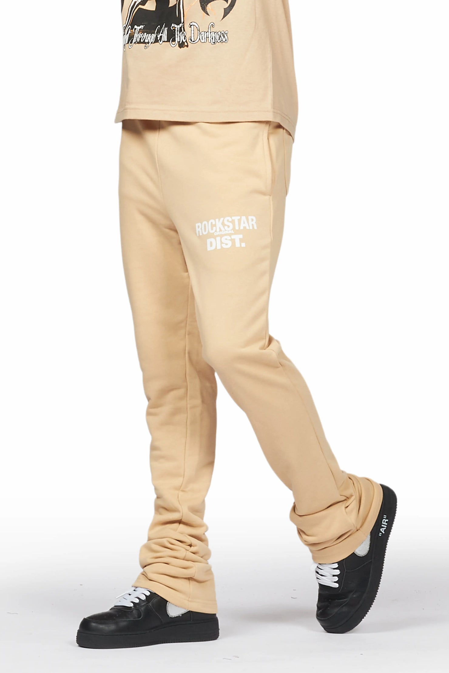 Alpine Beige Stacked Flare Pant