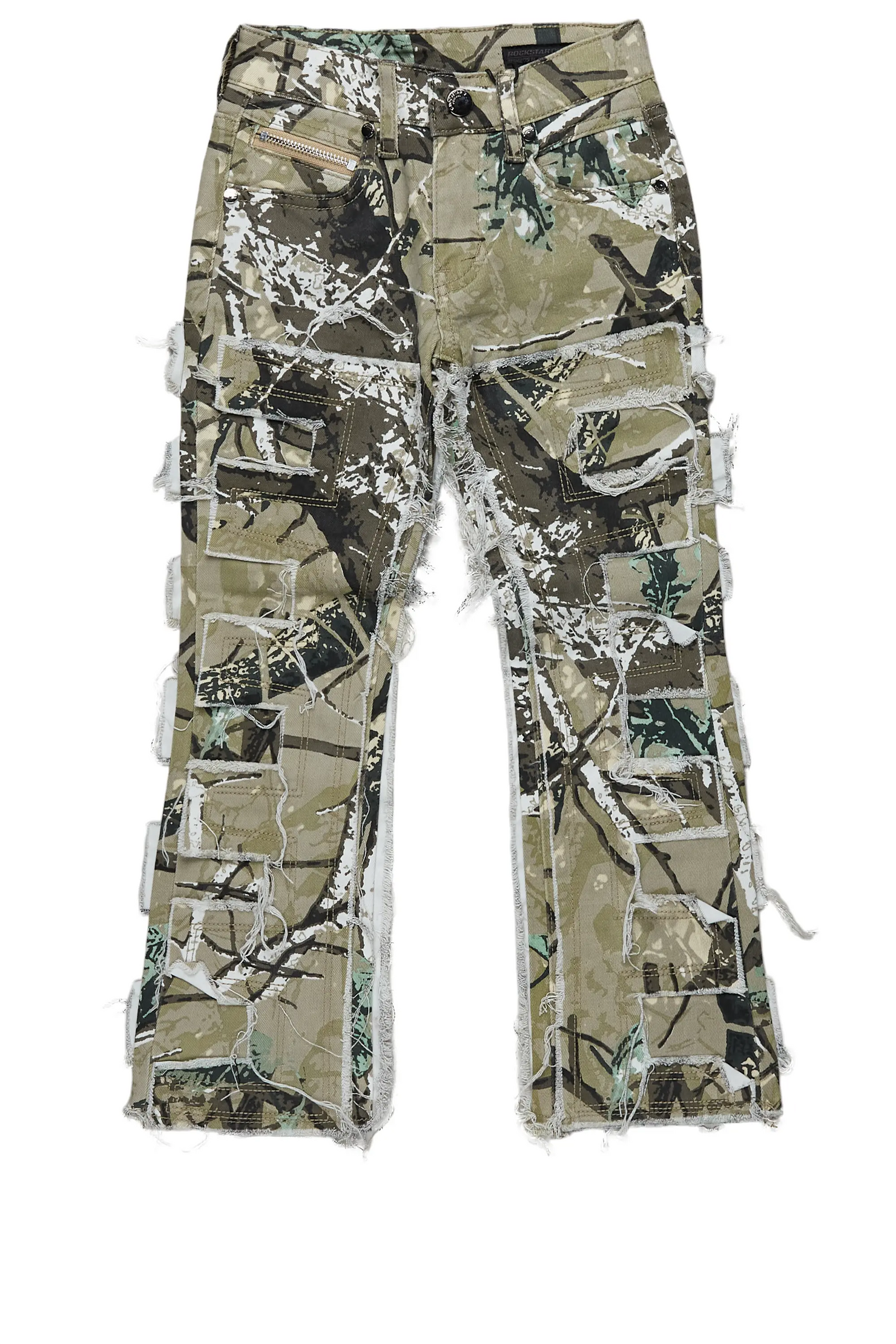 Boys Shake Tree Camo Stacked Flare Jean