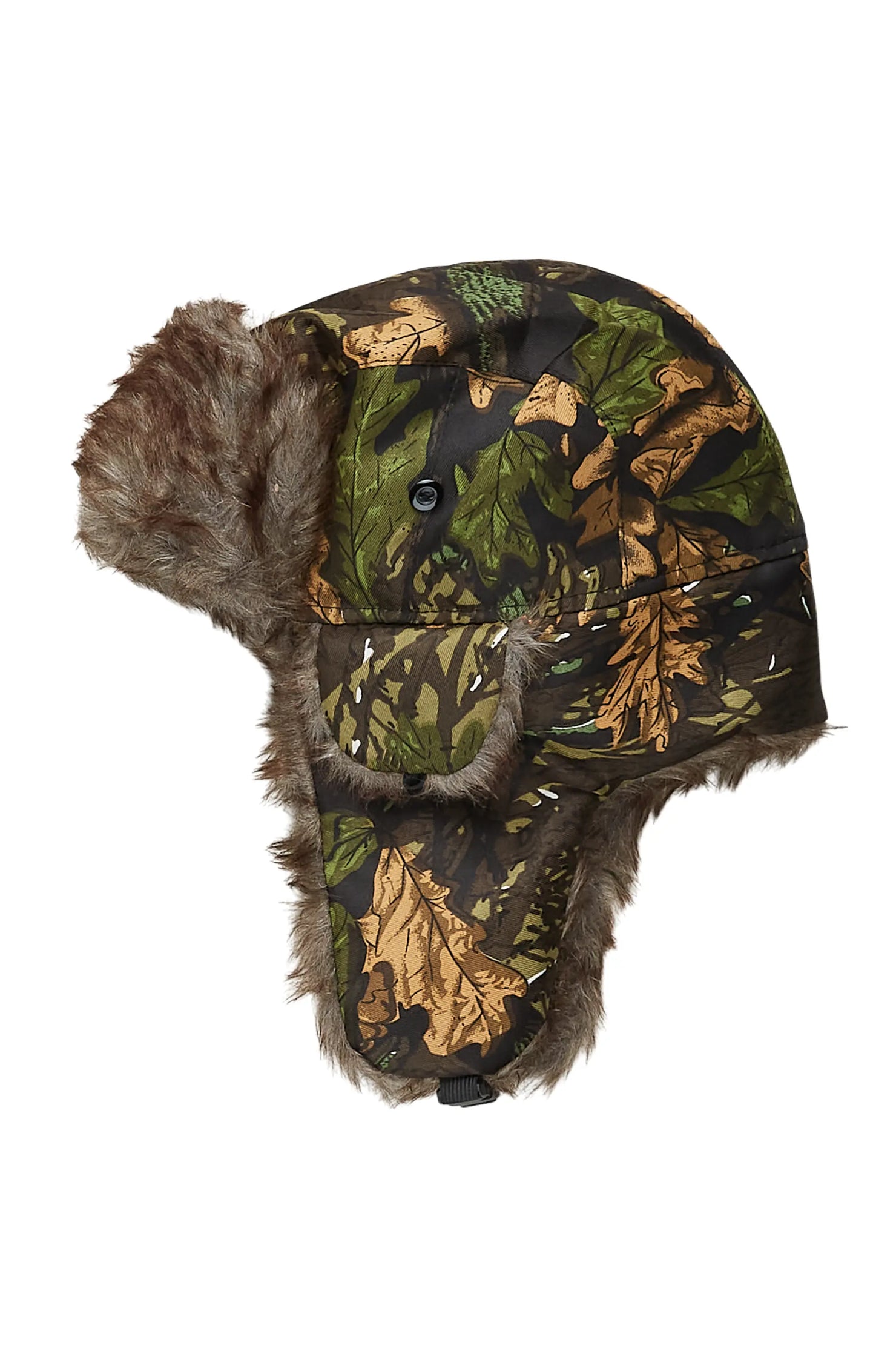 Saburo Green Tree Camo Faux Fur Trapper Hat