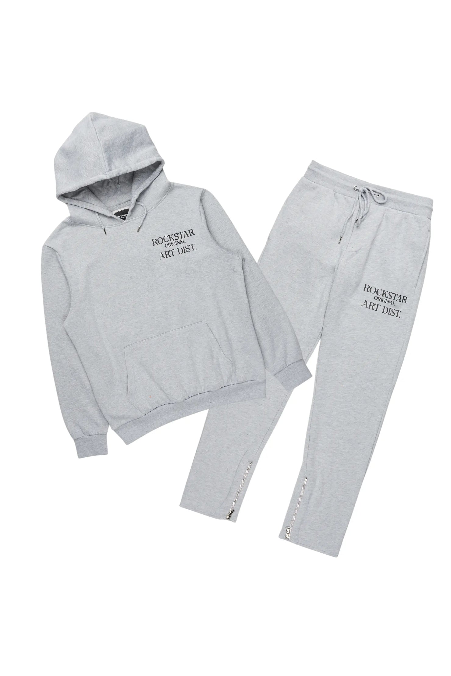 Briggs Heather Grey Hoodie/Slim Fit Track Set