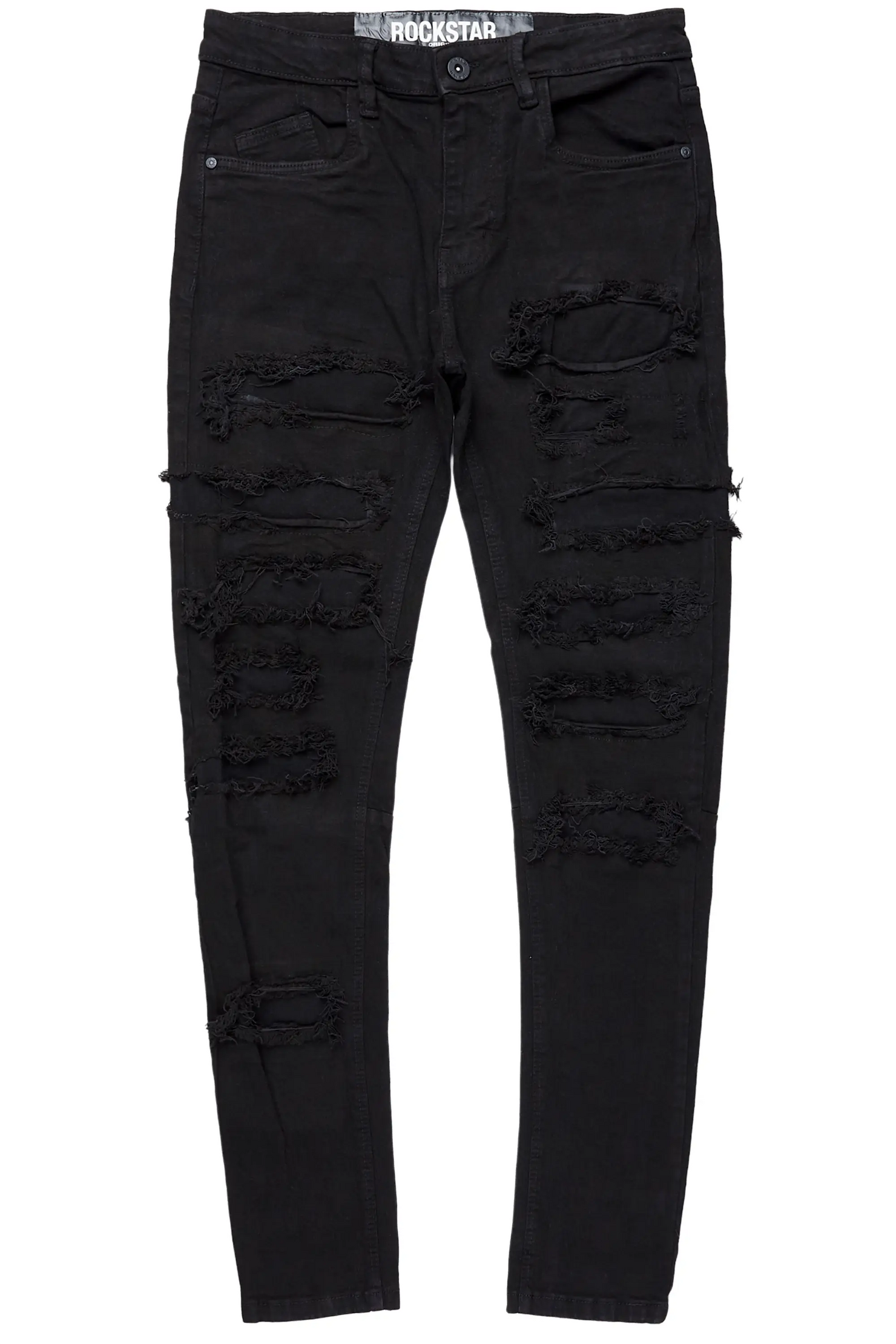 Dalit Jet Black Under Patch Skinny Fit Jean