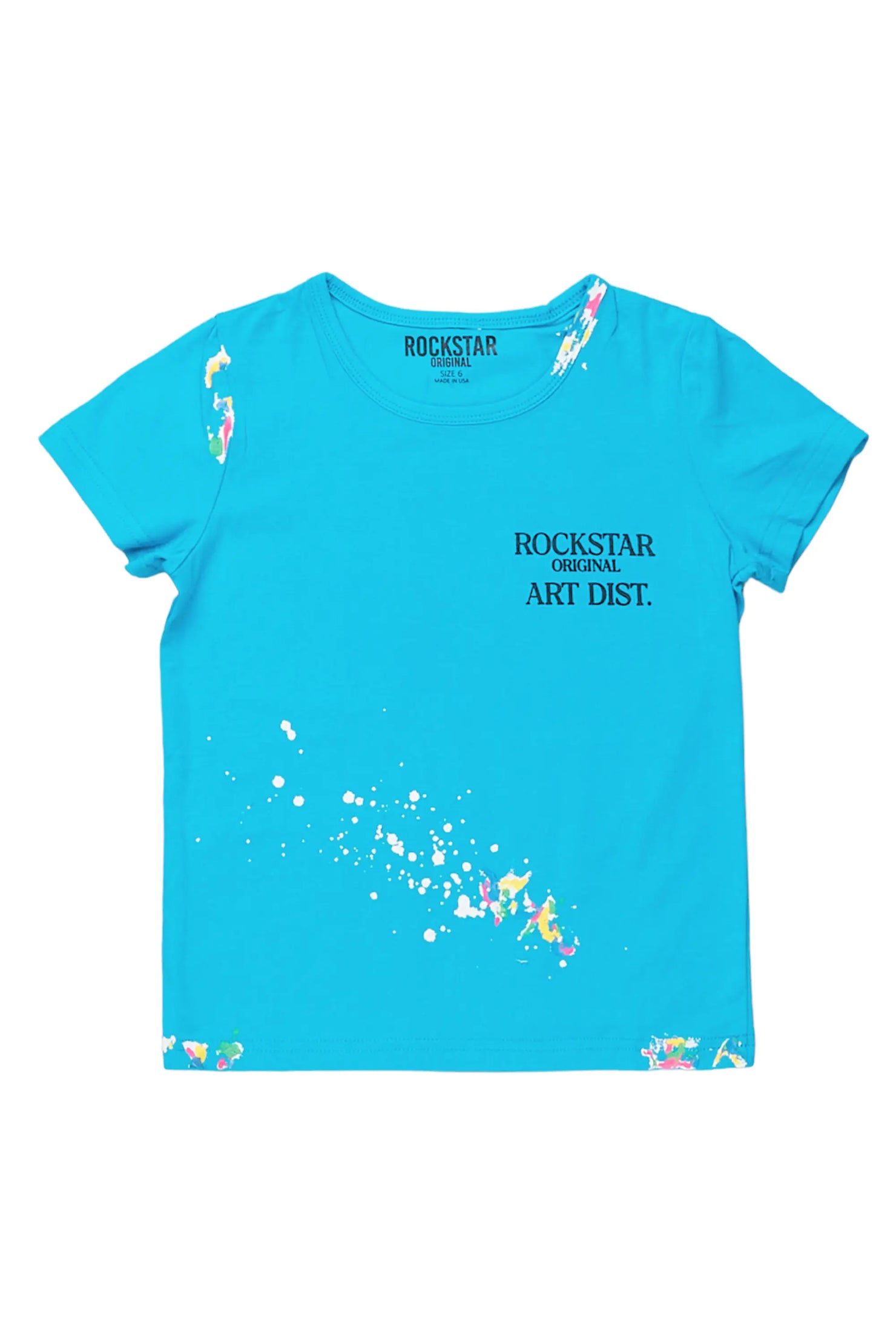 Girls Palmira Turquoise Graphic T-Shirt