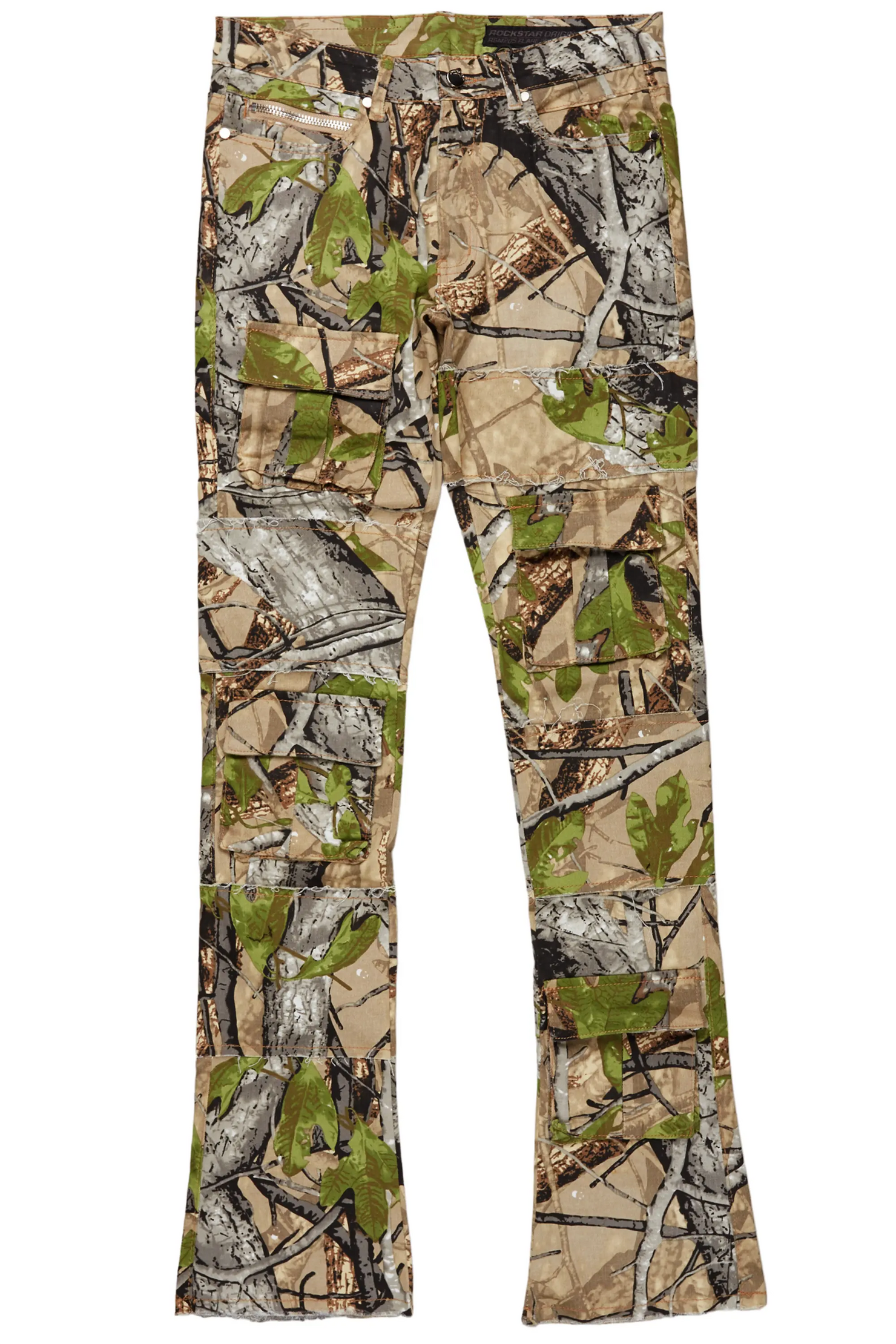 Duggar Tree Camo Cargo Stacked Flare Jean