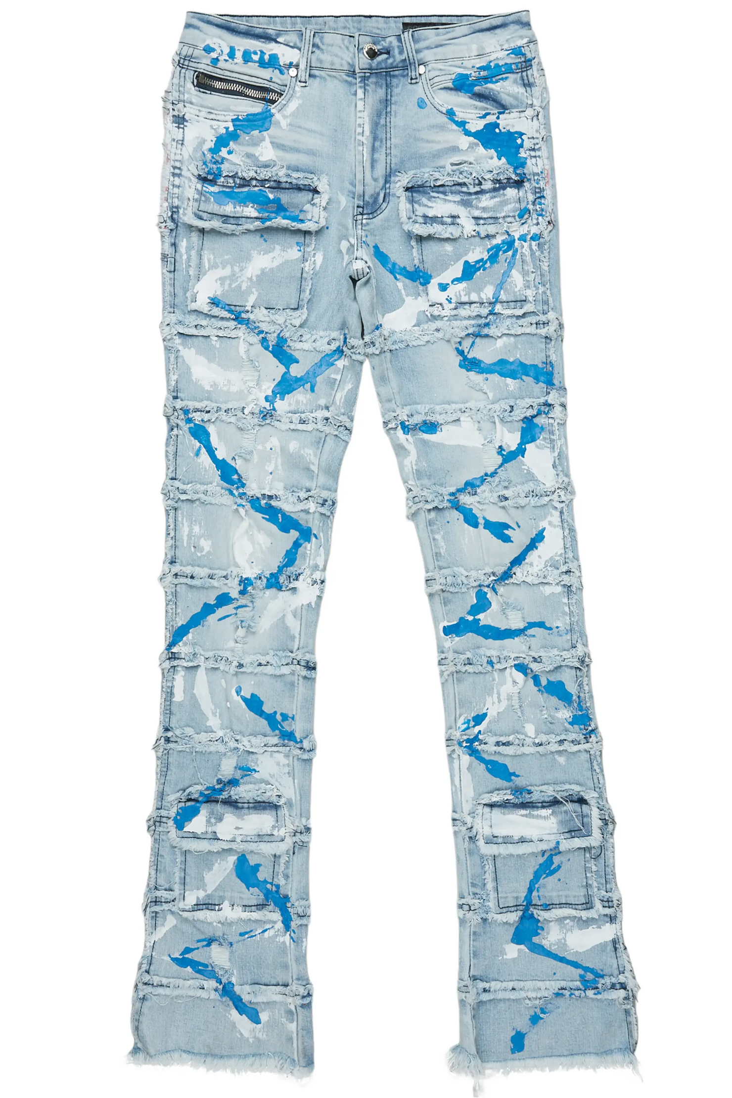 Ebbo Blue Painter Stacked Flare Jean