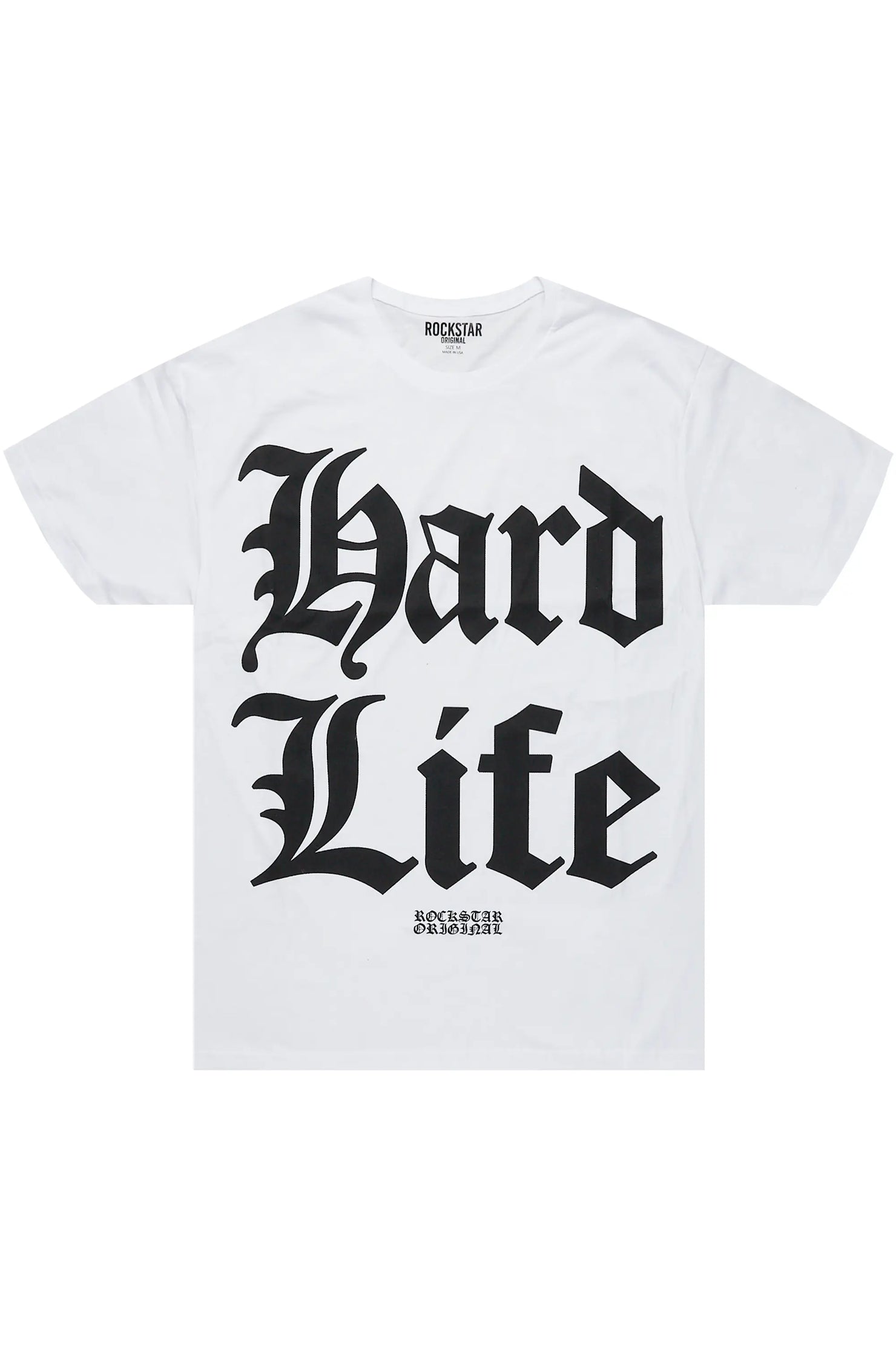 Hard Life White/Black Graphic T-Shirt