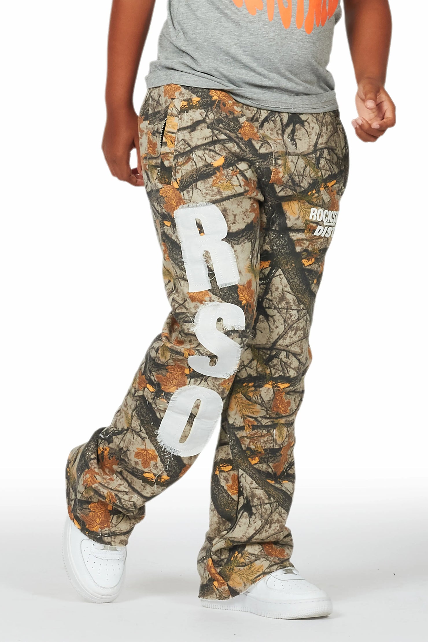 Boys Bansi Tree Camo Stacked Trackpant