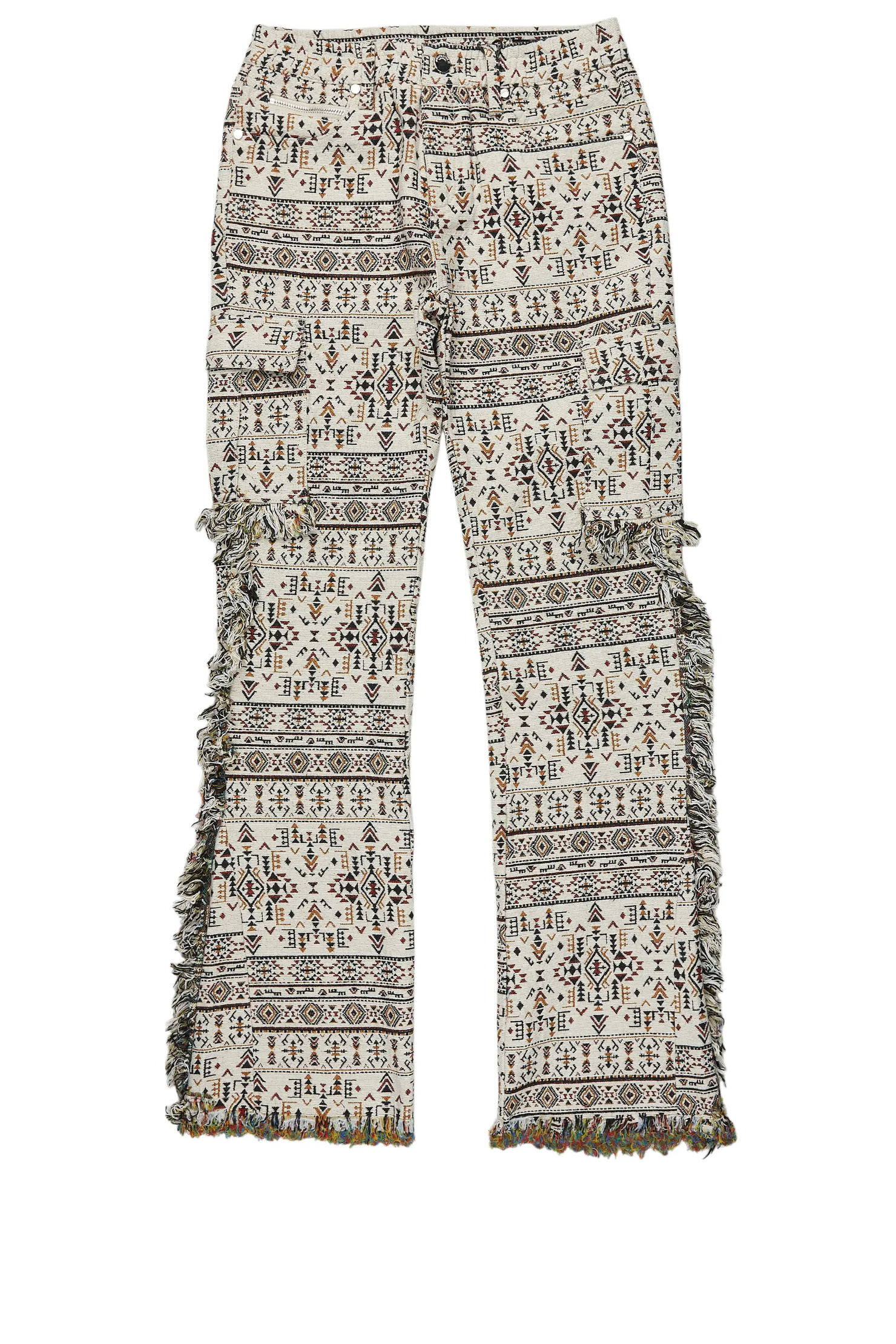 Girls Anaya Beige Slim Flare Pants