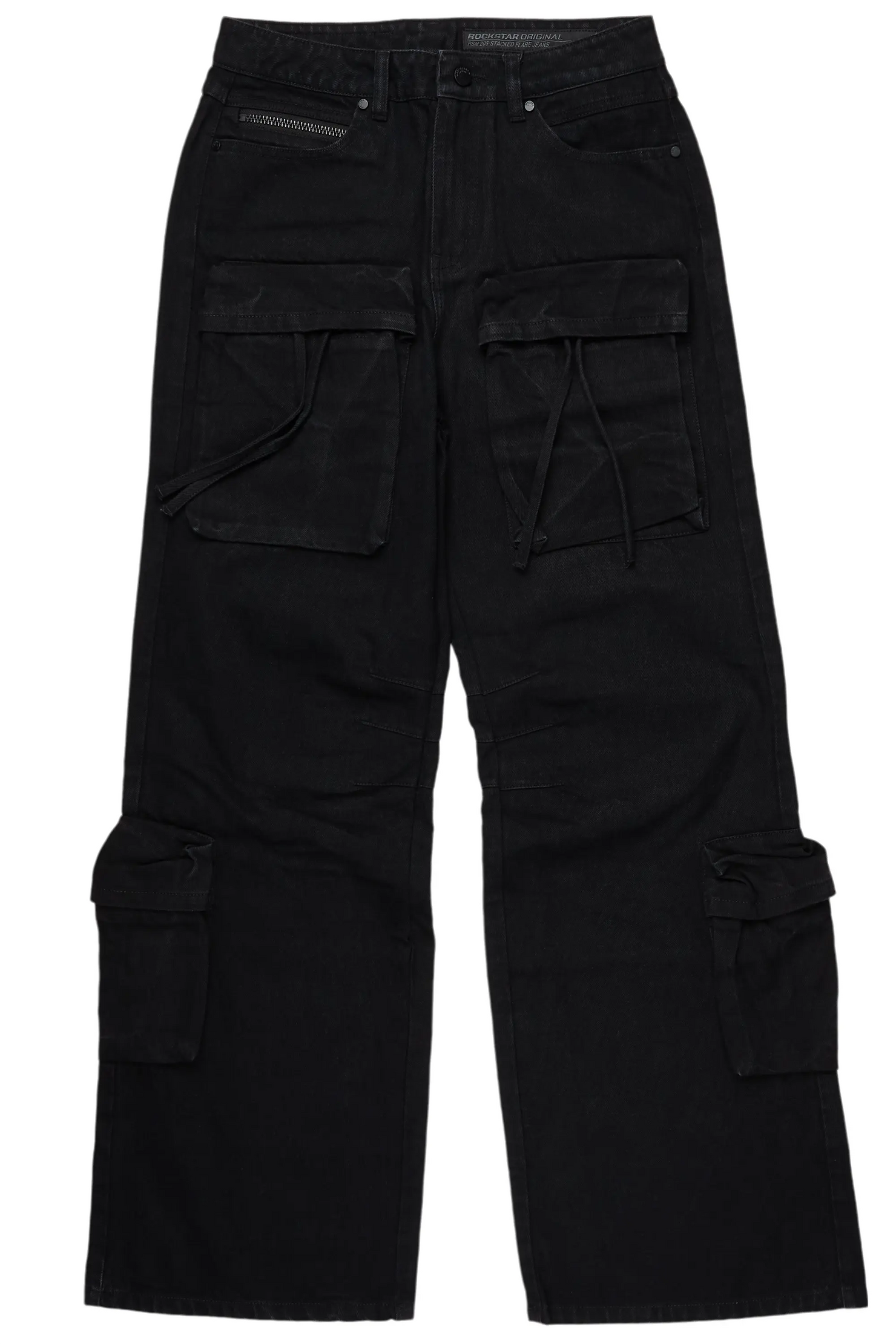 Cazer Black Baggy Fit Cargo Jean