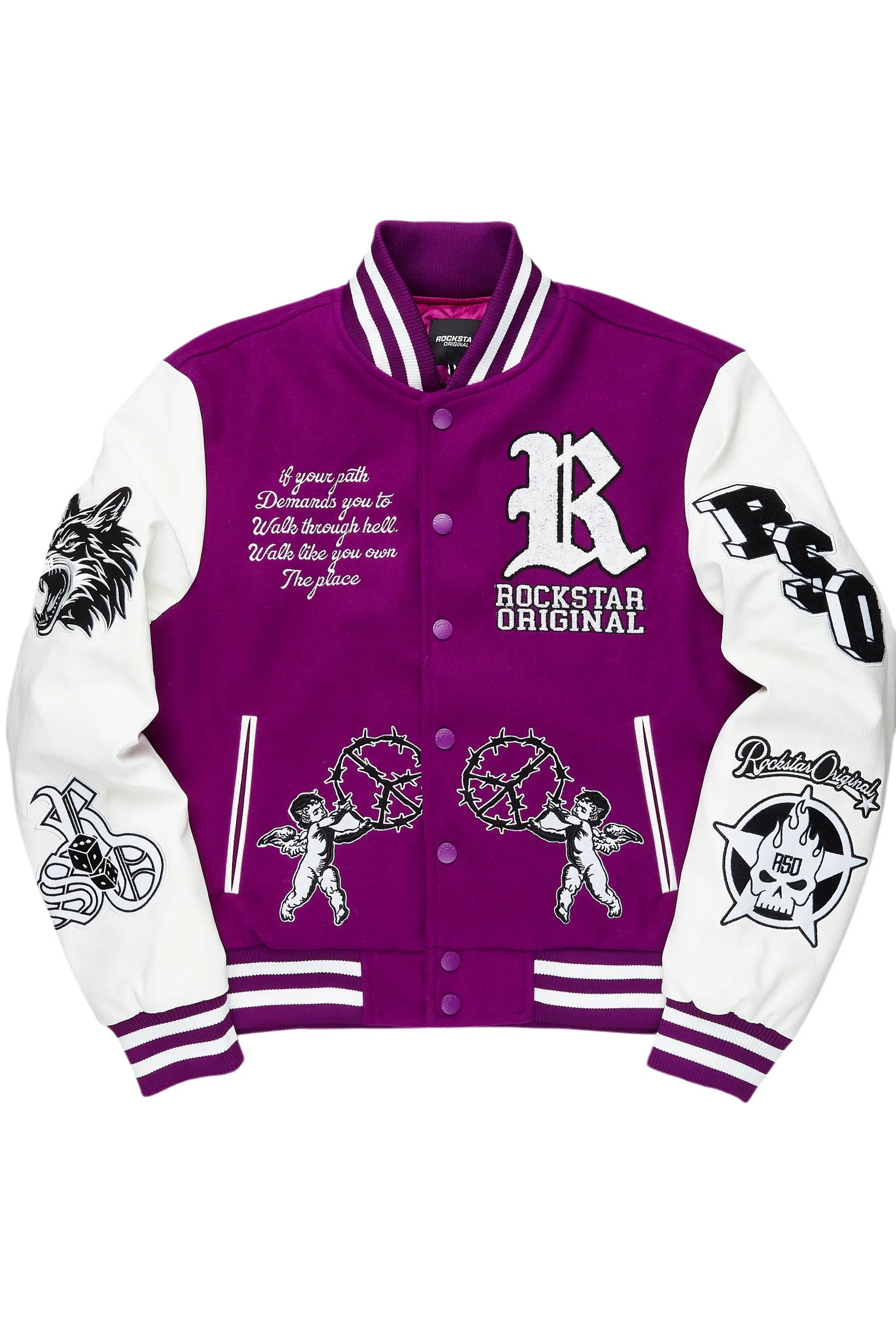 Afonso Purple Varsity Jacket