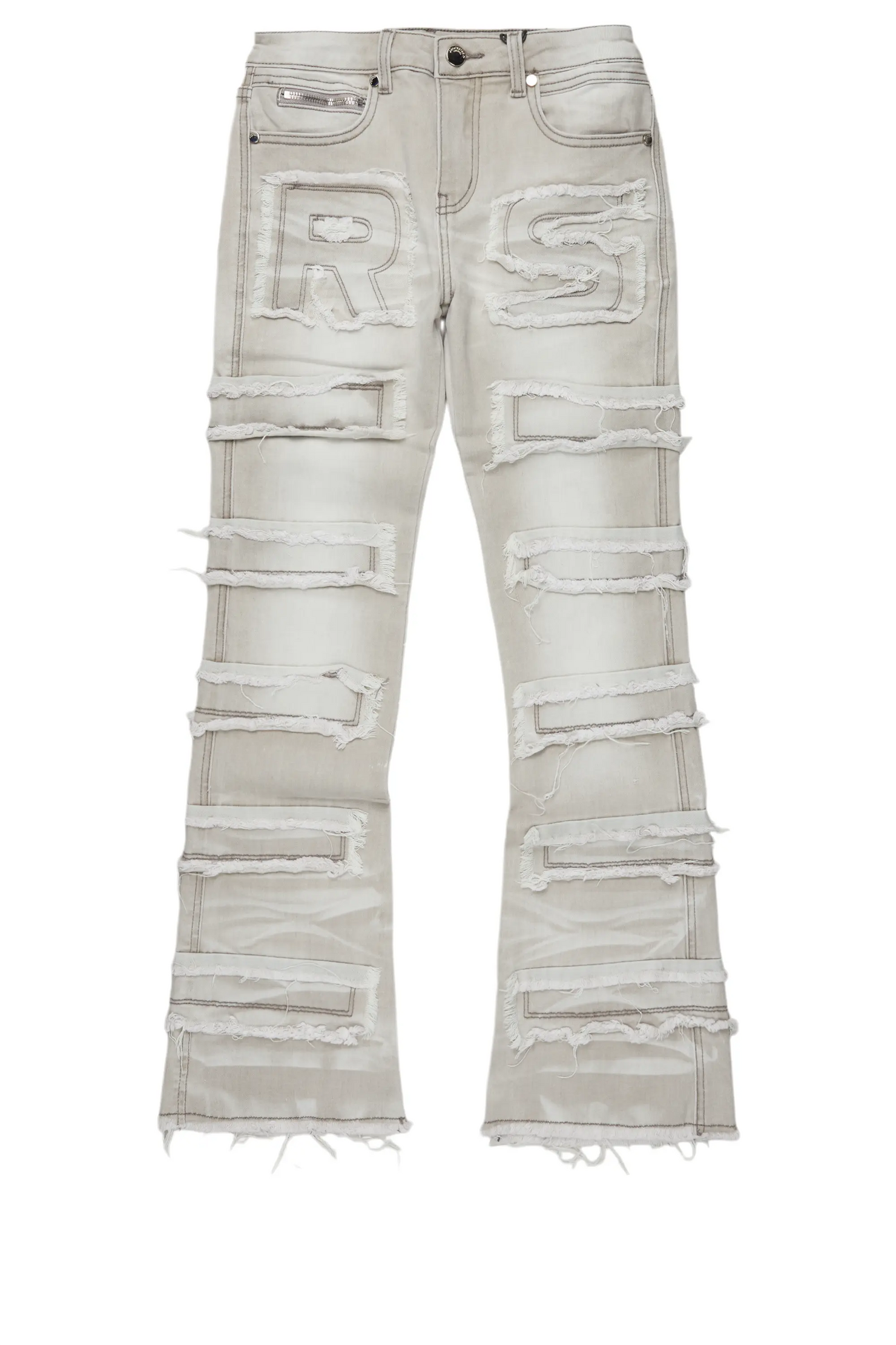 Boys Rudolf Grey Stacked Flare Jean