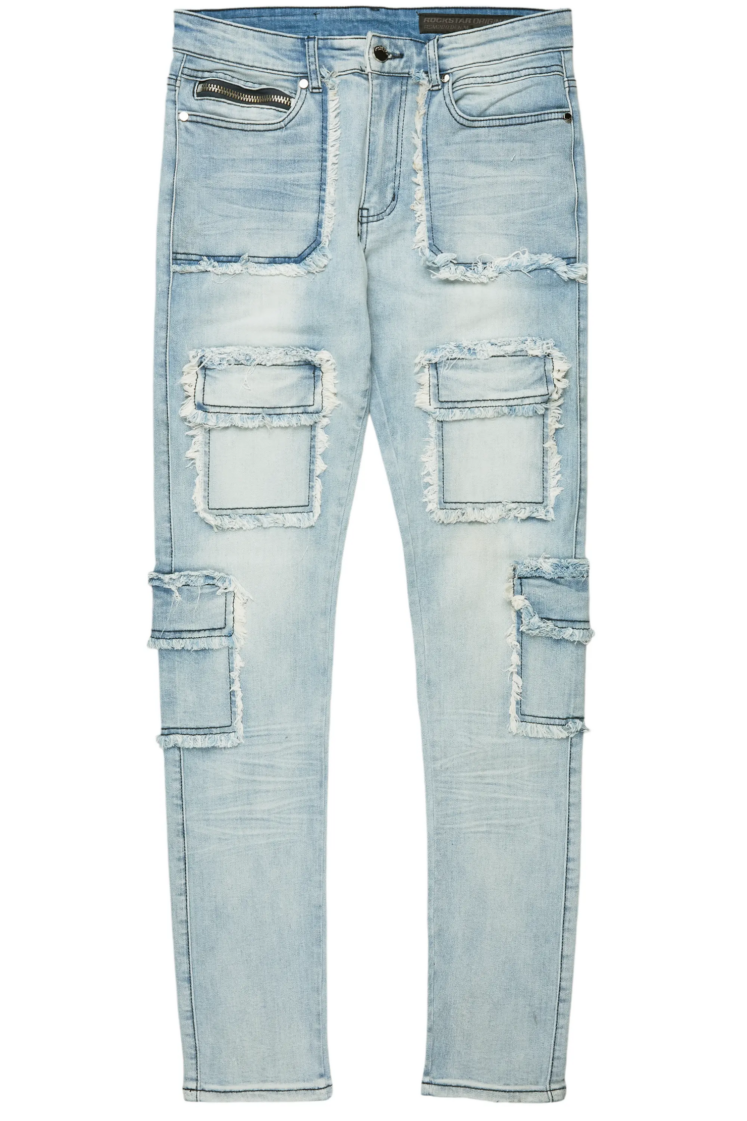 Tyrell Blue Skinny Fit Cargo Jean