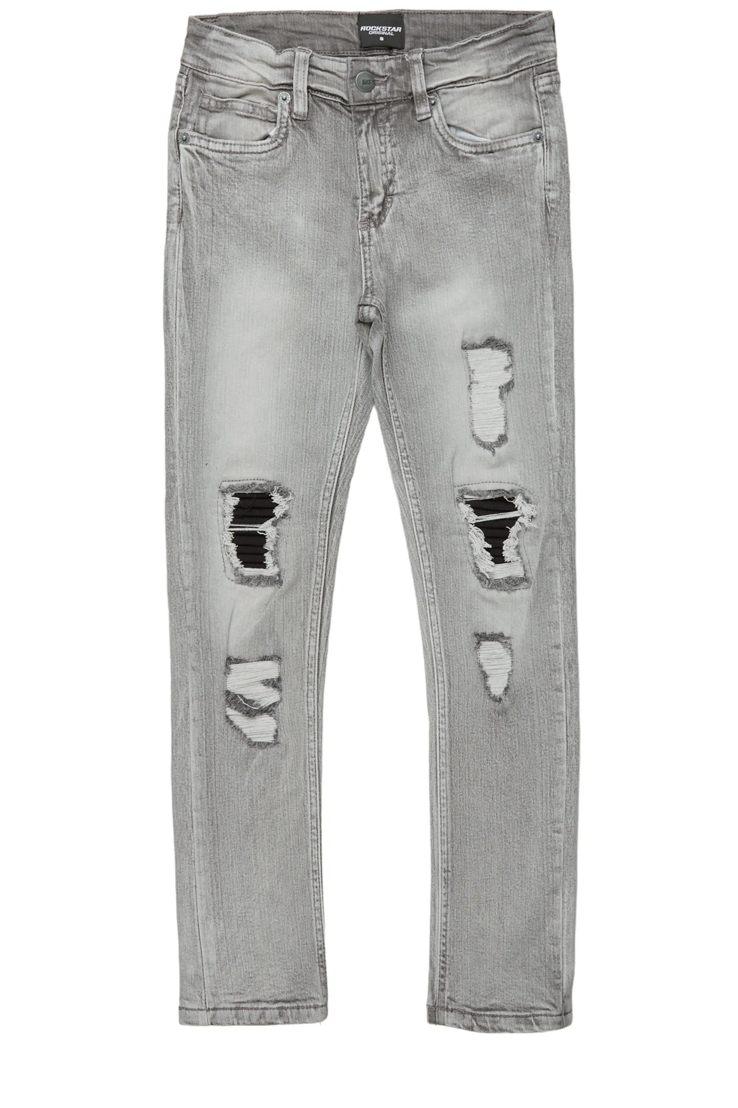 Girls Hadia Grey Ripped Skinny Jean