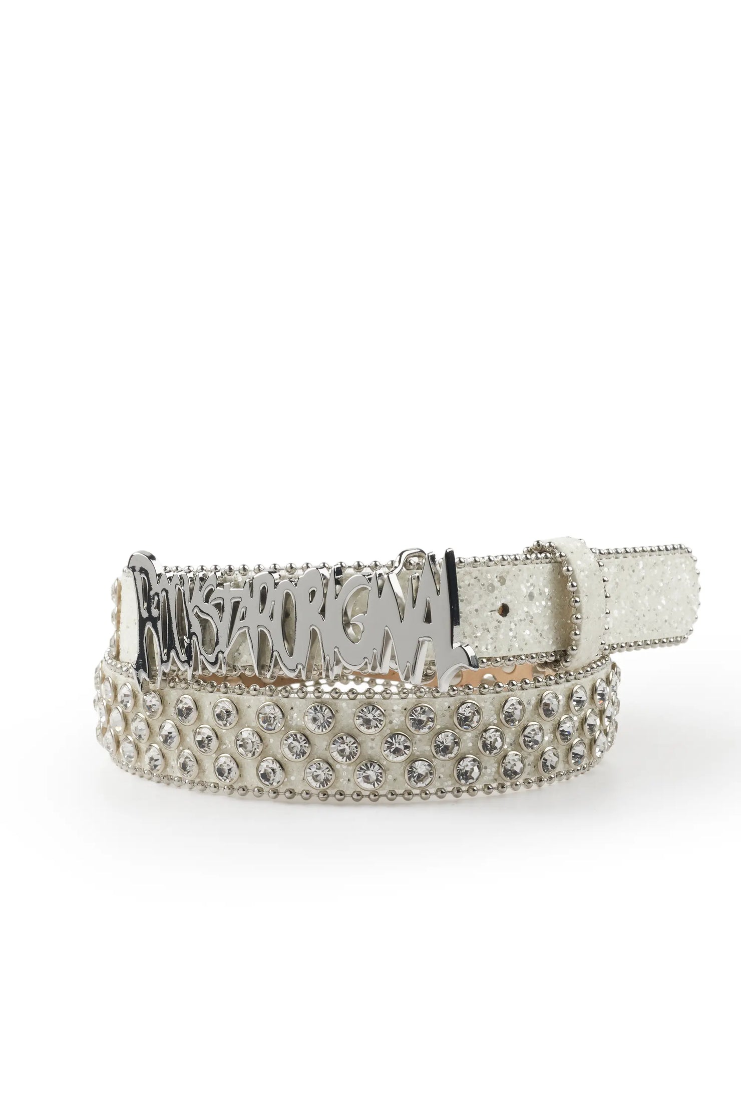 Sammy White/Silver Rhinestone Belt