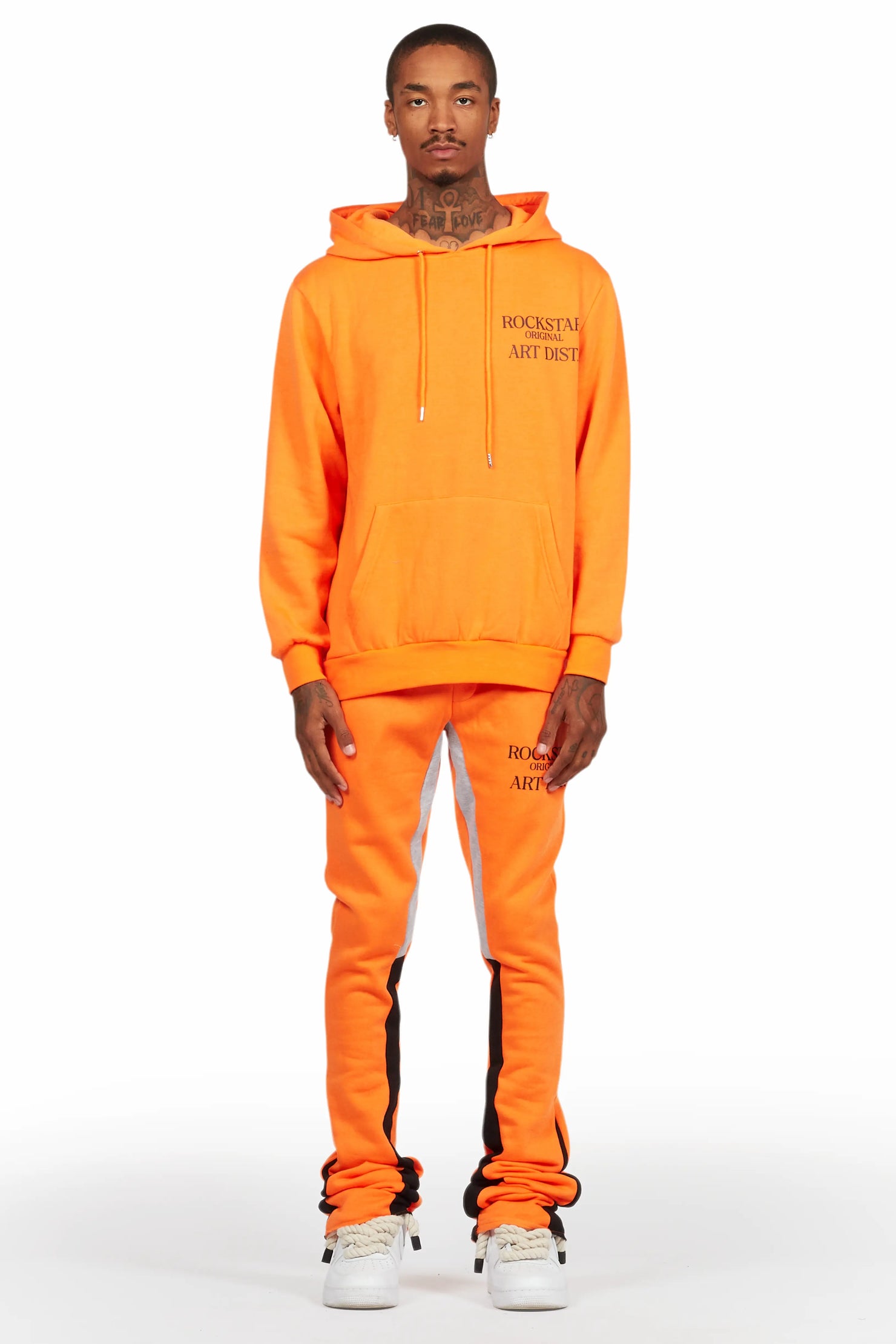 Briggs Orange Hoodie/Super Stacked Flare Track Set