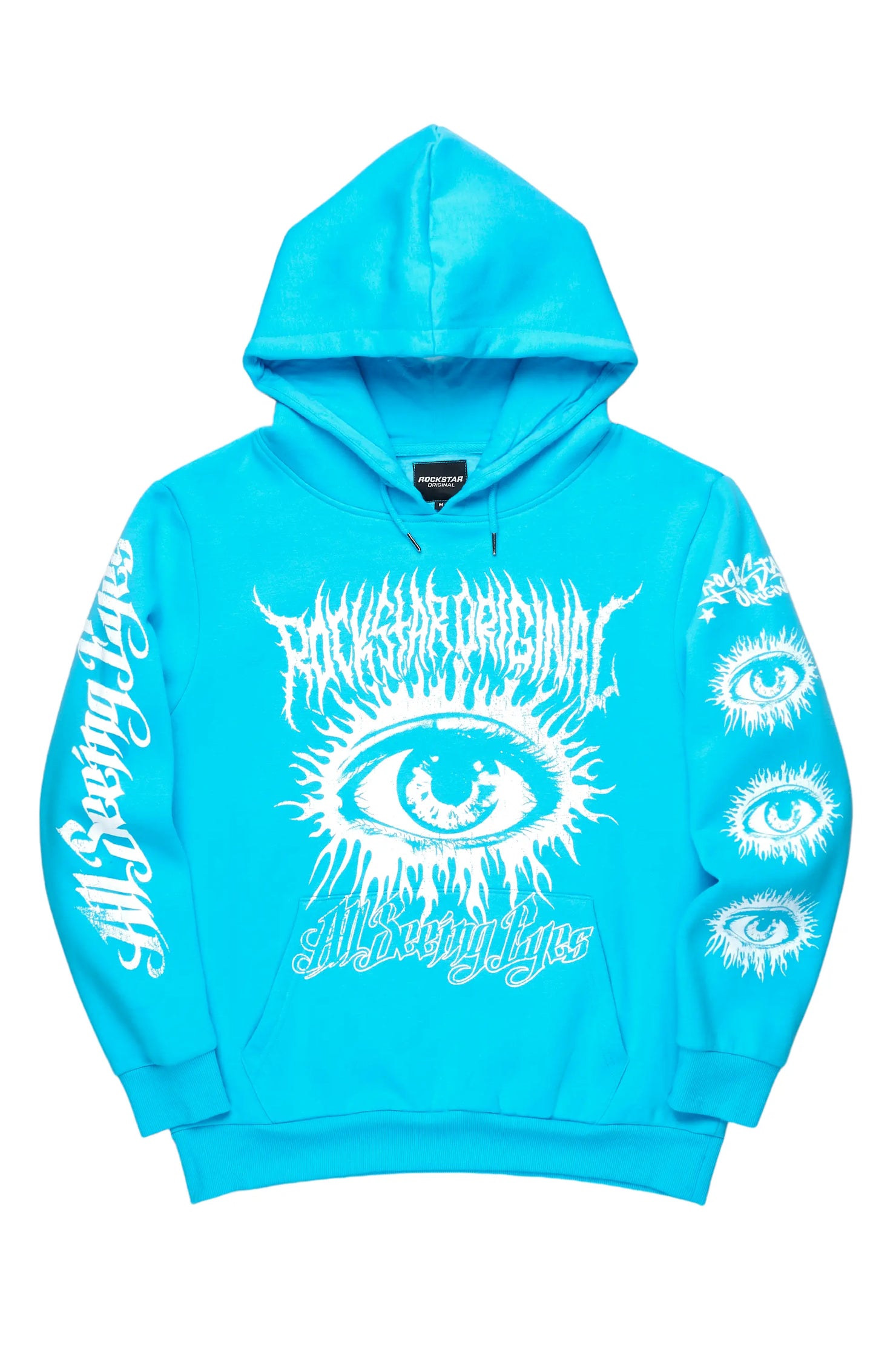 All Seeing Eyes Blue Graphic Hoodie