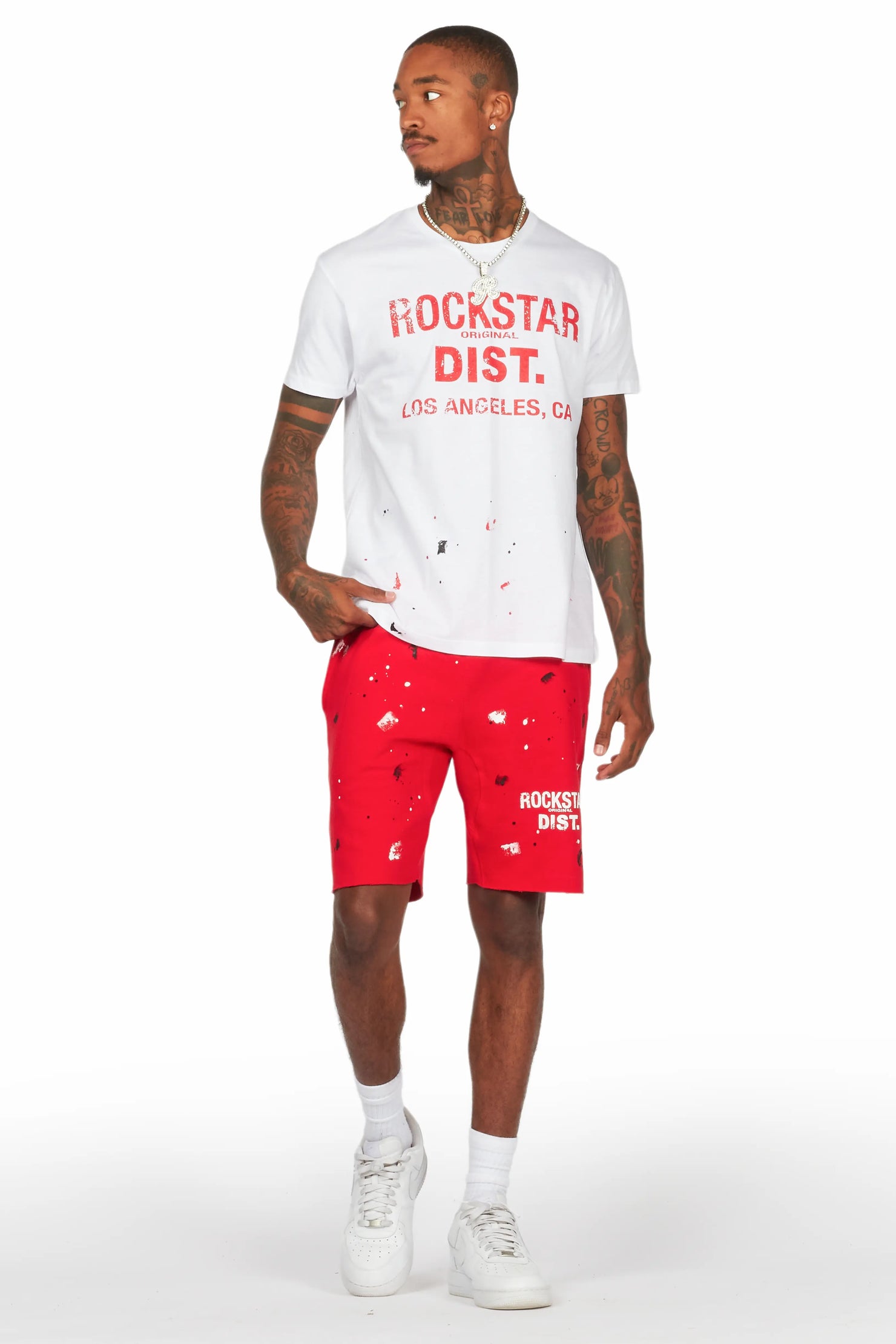 Scottie White/Red Short Set