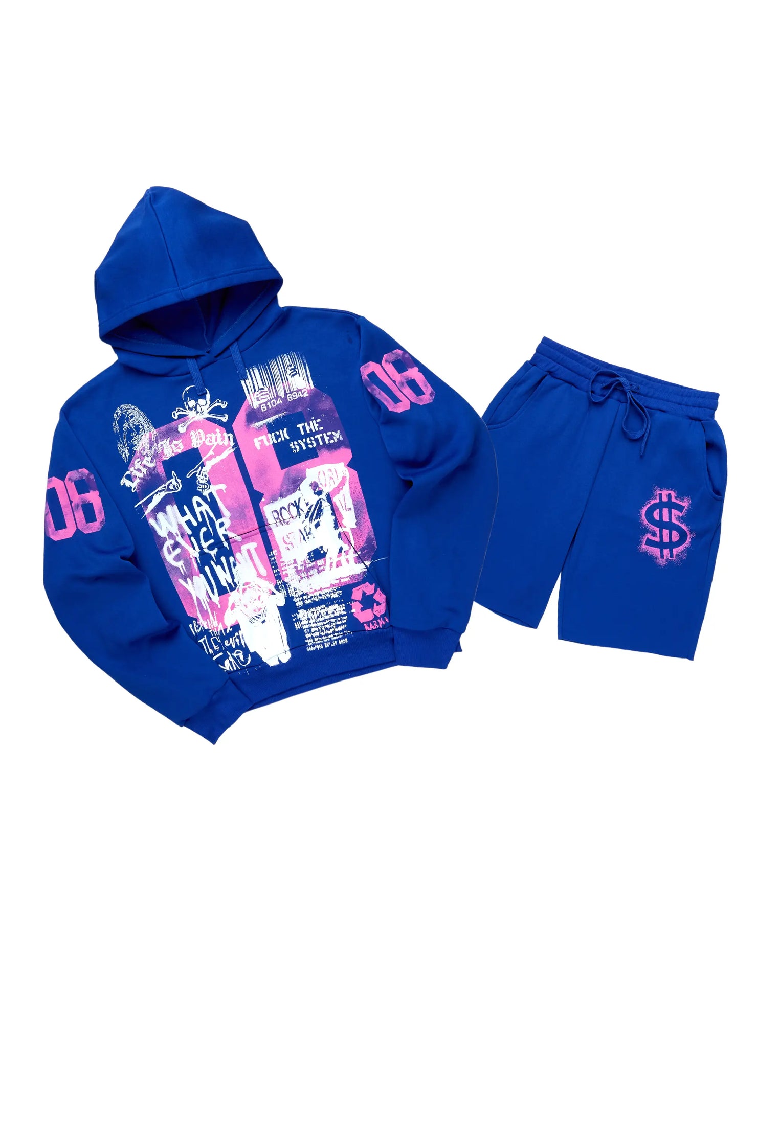 Rich Gang Royal Blue Short Set