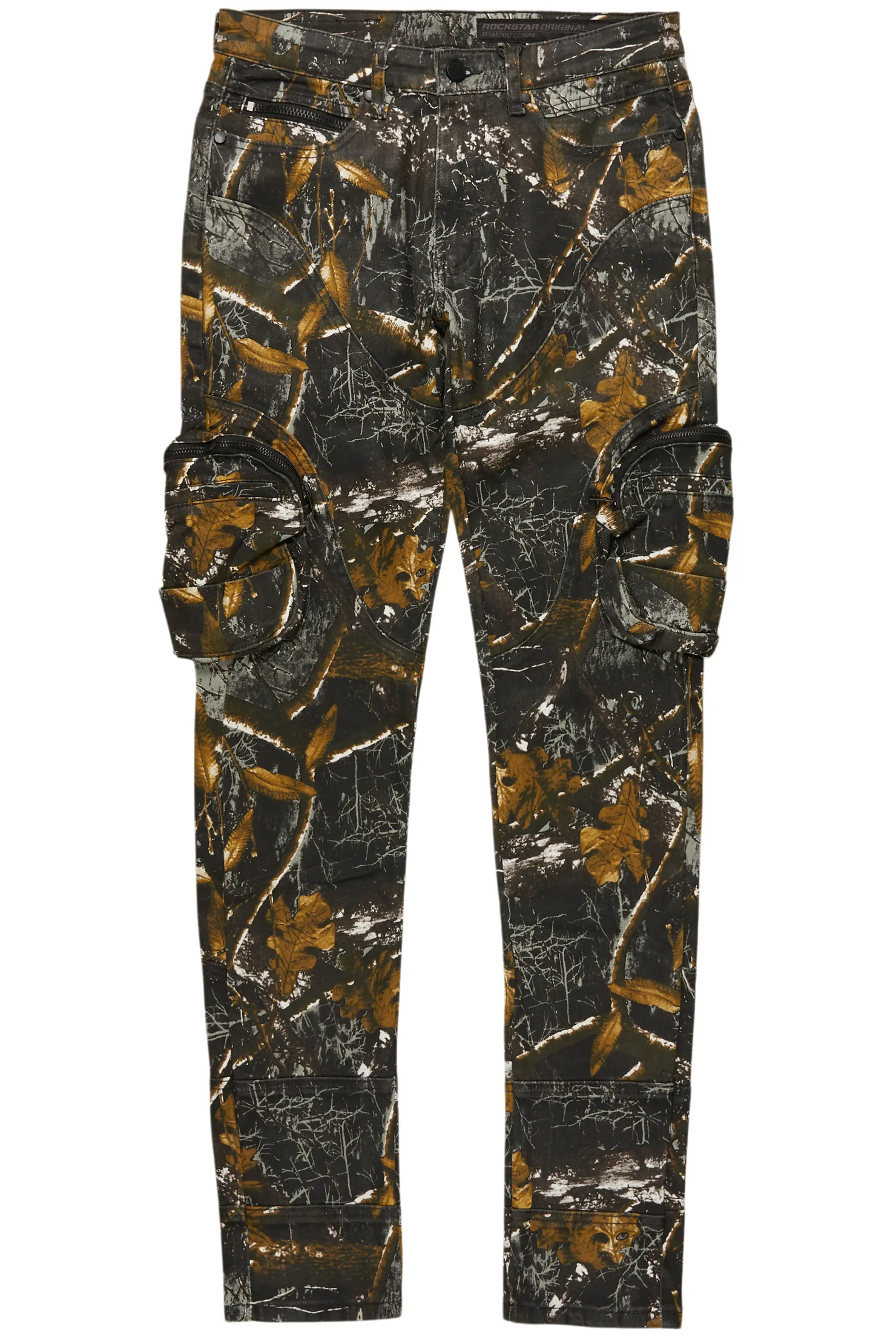 Slvion Black Tree Camo Skinny Fit Jean