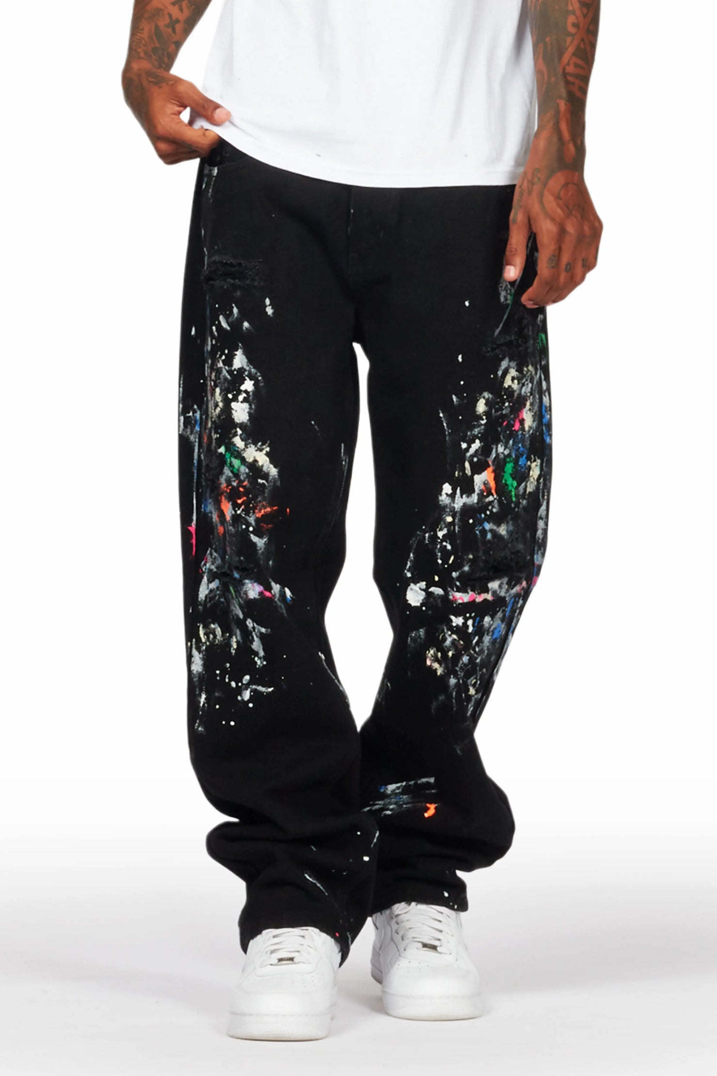 Zasha Black Painter Baggy Jean