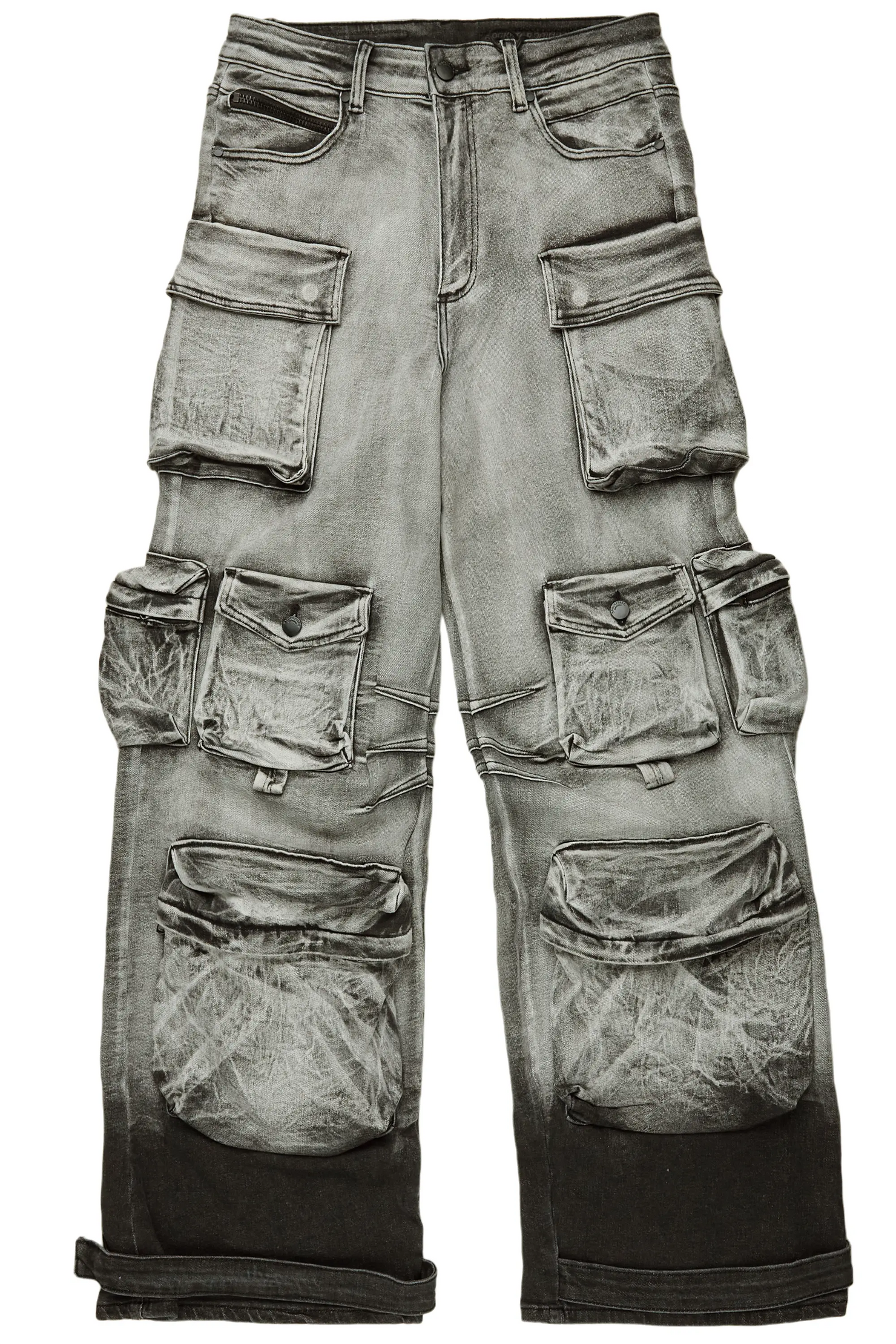 Mahesh Grey Baggy Cargo Jean