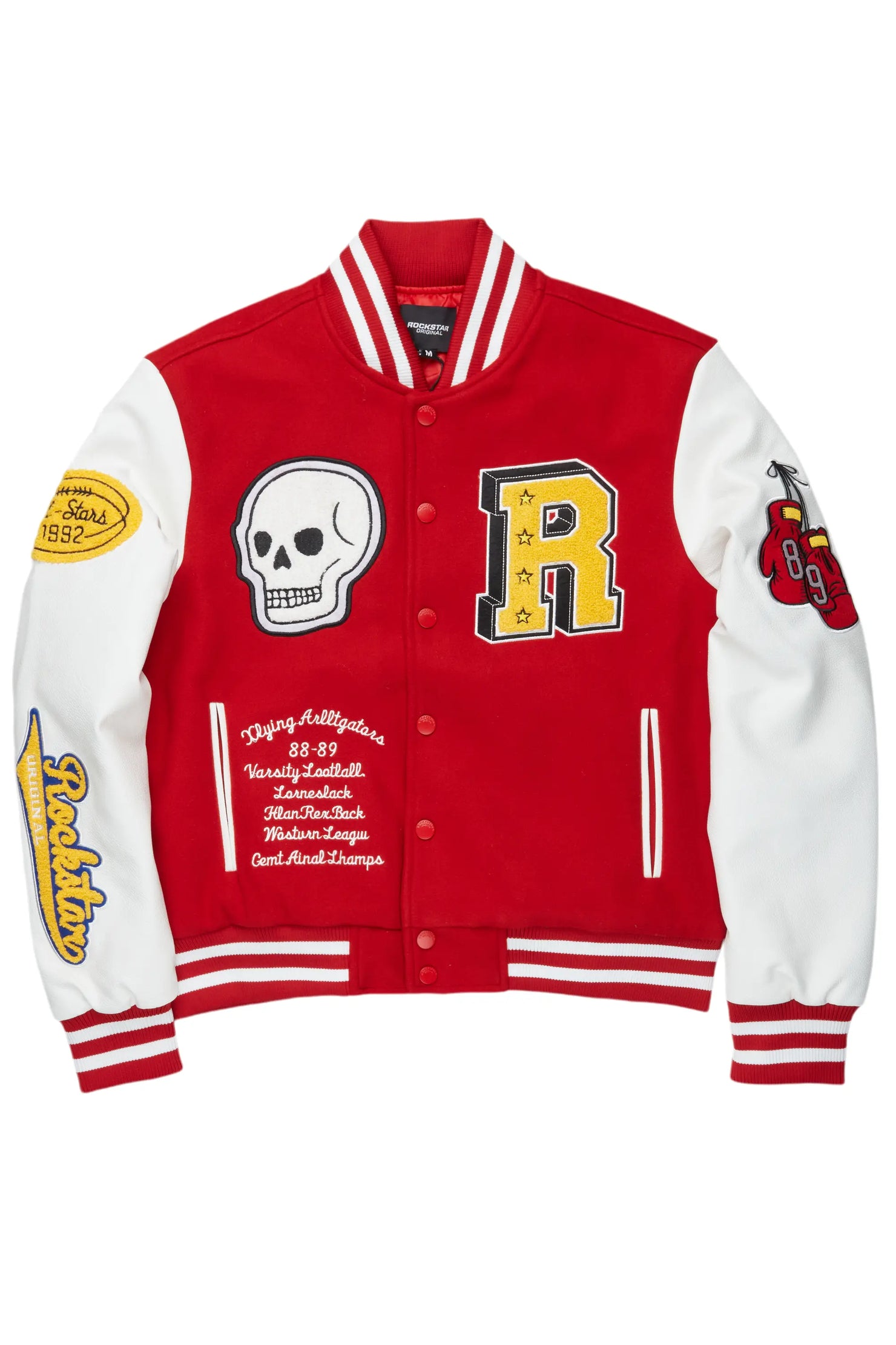 Eisen Red/White Varsity Jacket