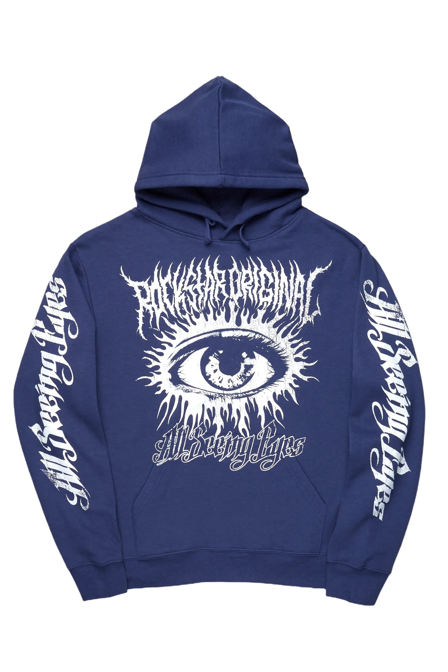 All Seeing Eyes Navy Graphic Hoodie