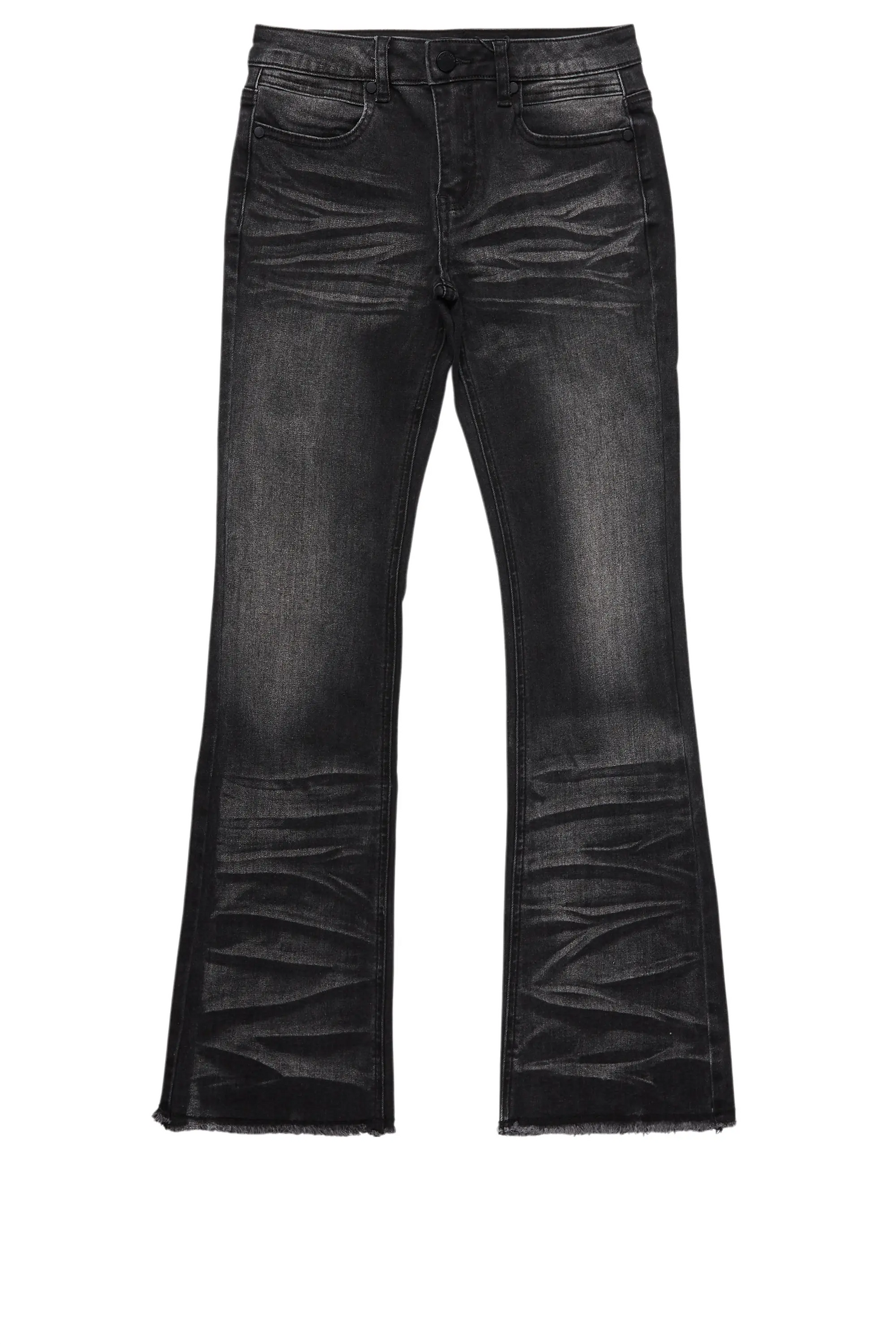 Boys Dag Black Wash Stacked Flare Jean