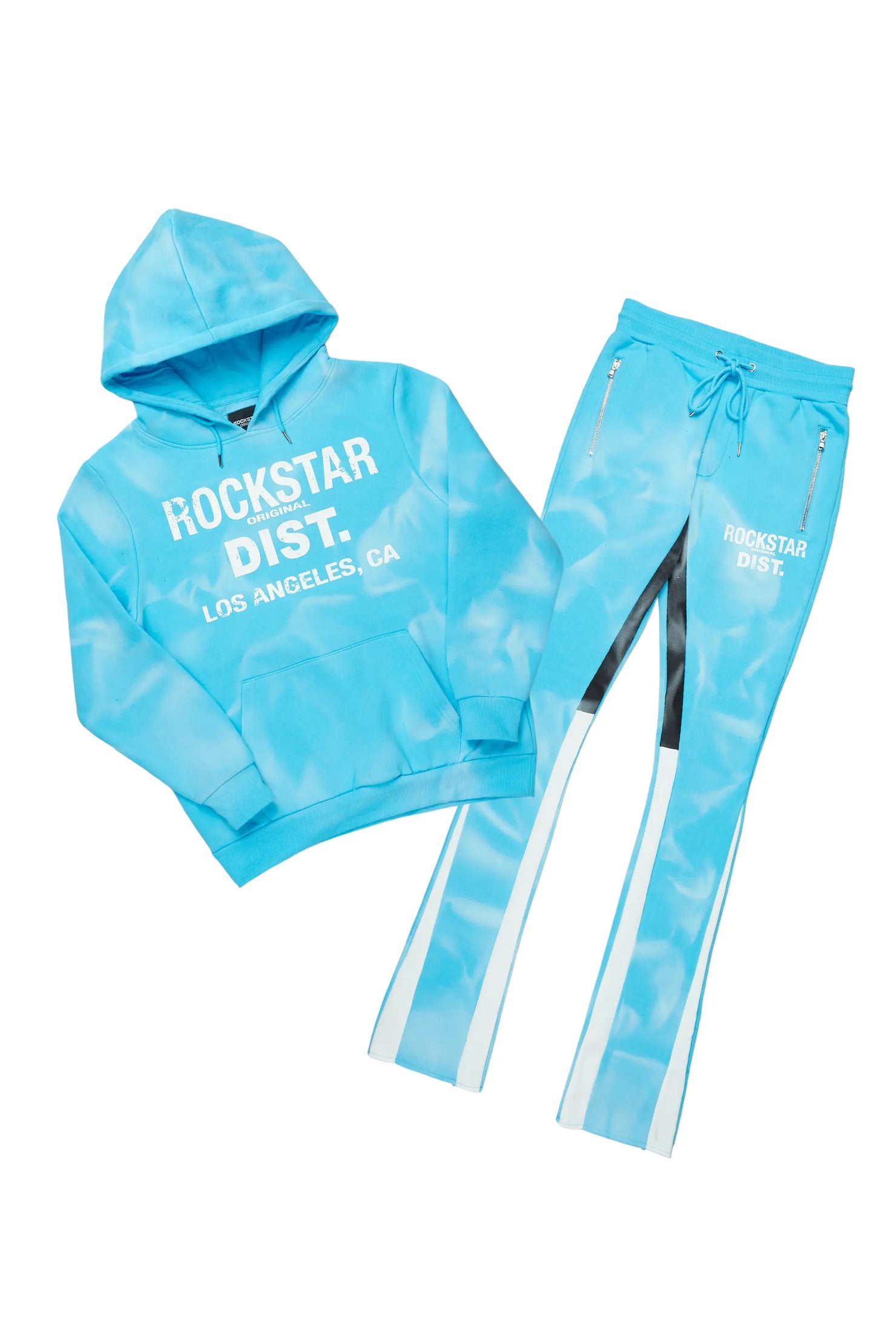 Nelly Blue Hoodie Stacked Flare Track Set