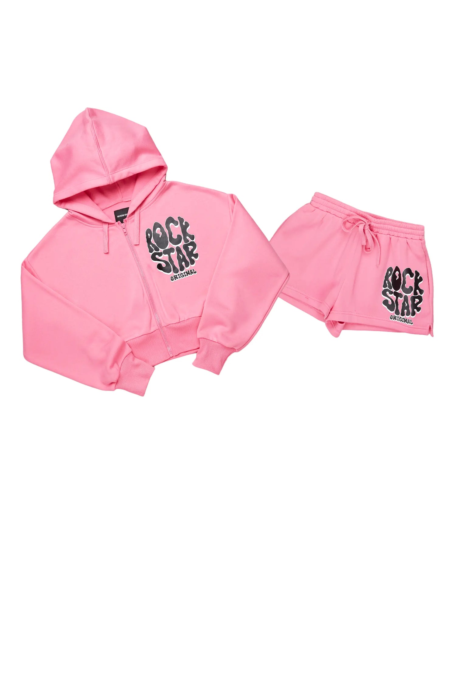 Sacoccia Bubblegum Pink Zip Up Short Set