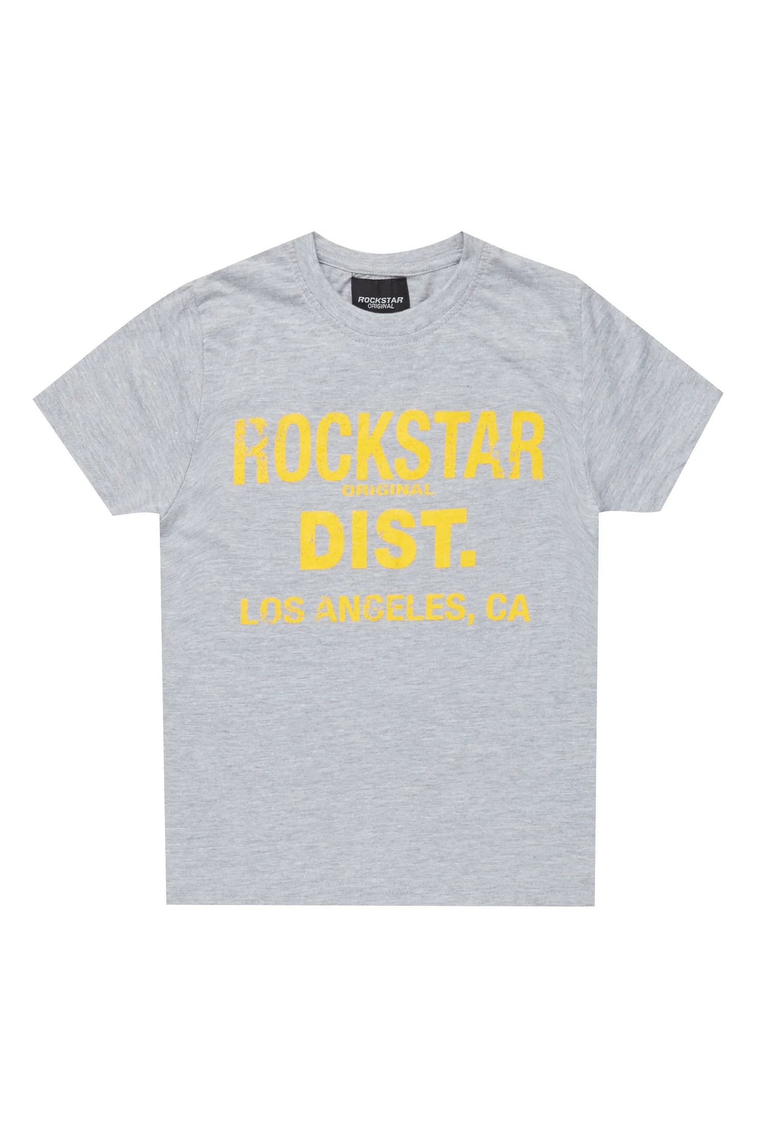 Boys Koen Grey/Yellow Graphic T-Shirt