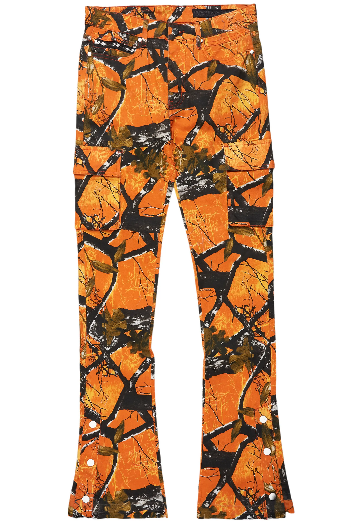 Waage Orange Tree Camo Cargo Stacked Flare Jean