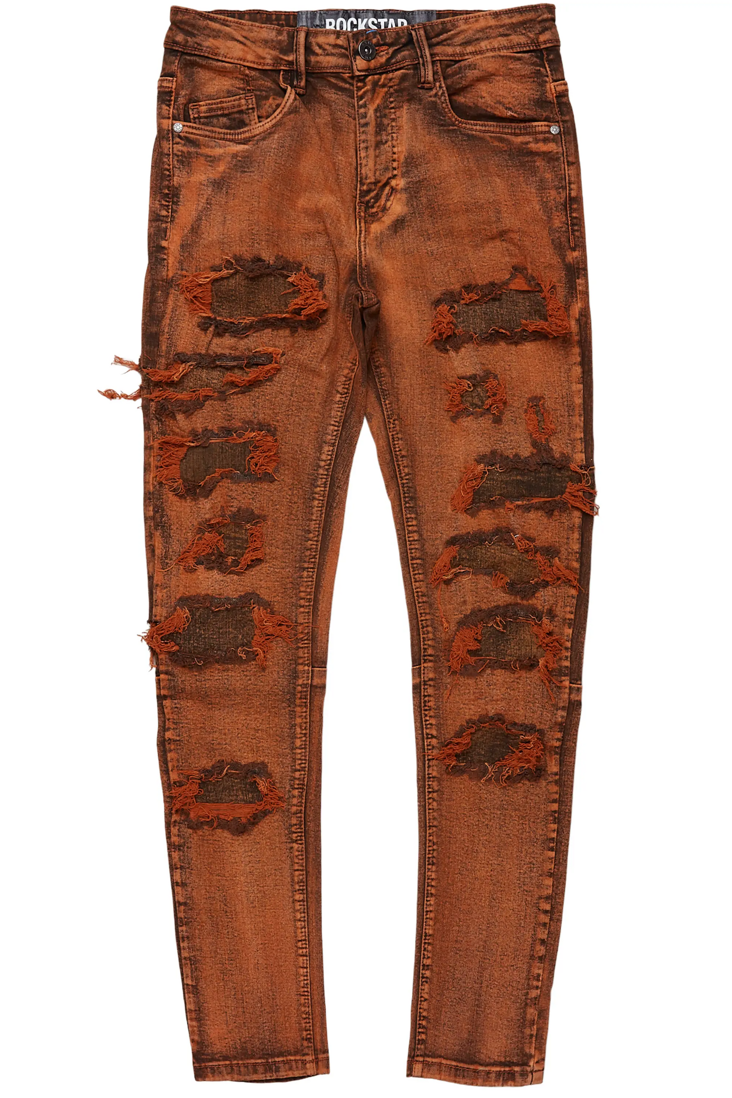 Dalit Orange Under Patch Skinny Fit Jean