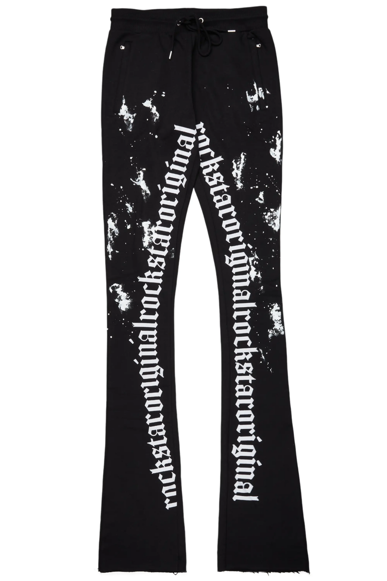 Adwin Painter Black/White Super Stacked Flare Pants